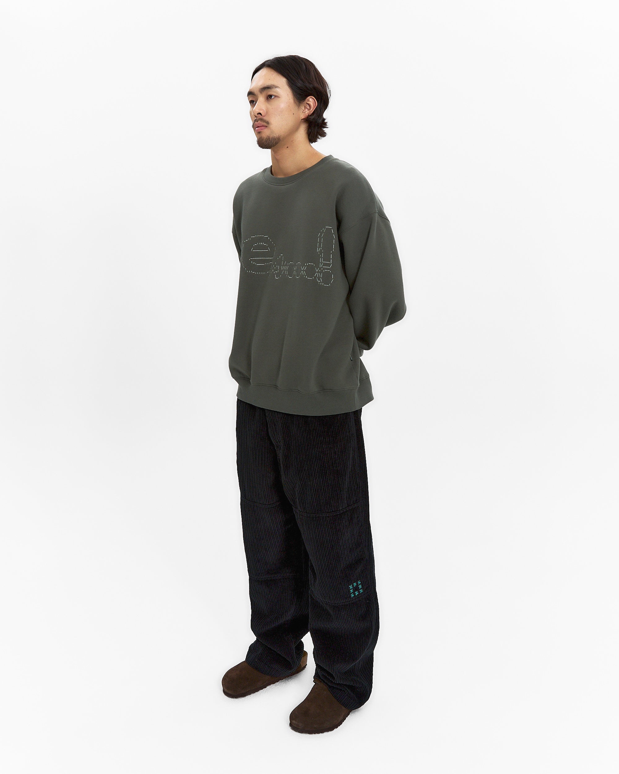 yeseyesee - Y.E.S Dotted Logo Sweatshirt (Khaki) product image 8 | TRAB K-Fashion Australia