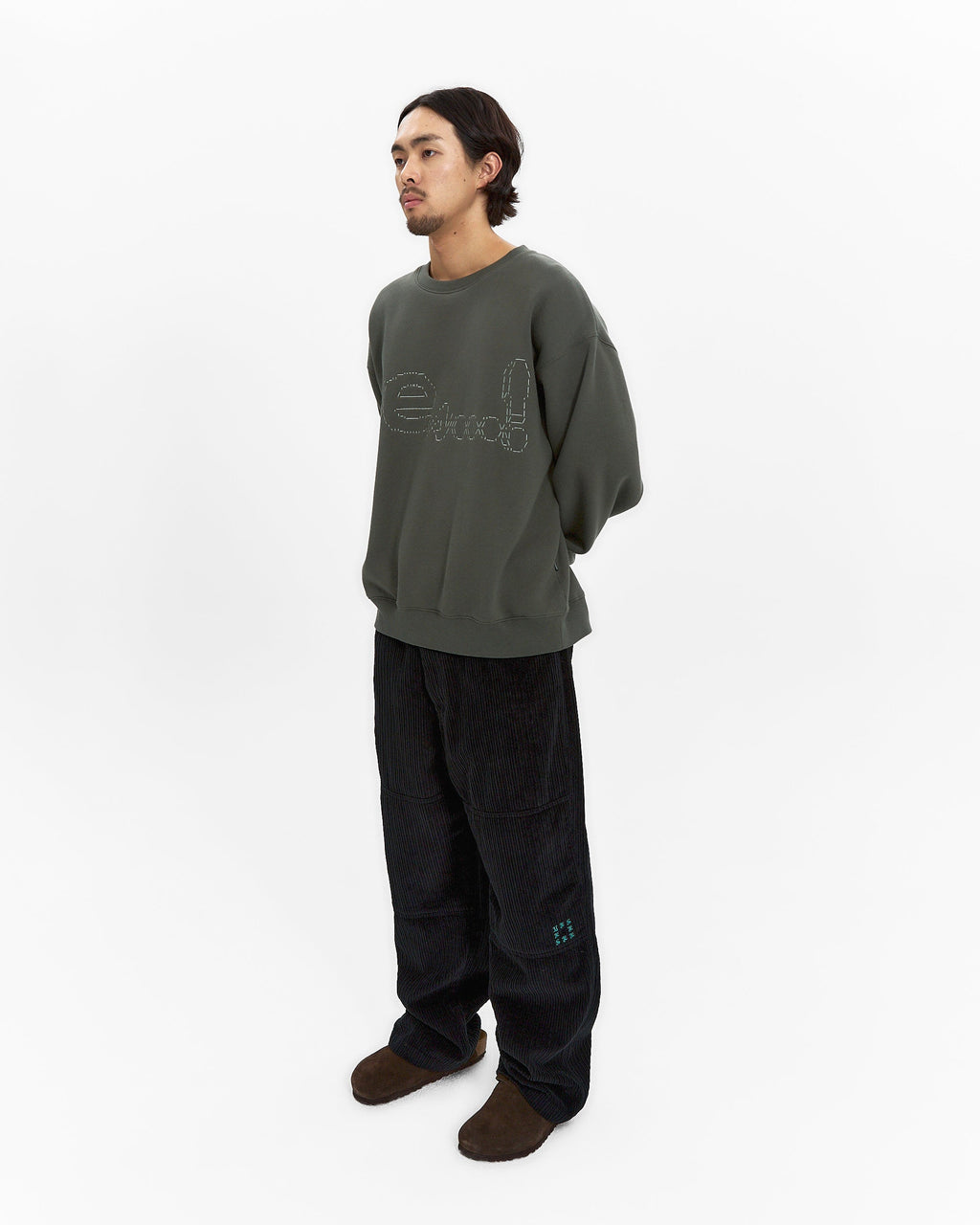 yeseyesee - Y.E.S Dotted Logo Sweatshirt (Khaki) product image 8 | TRAB K-Fashion Australia