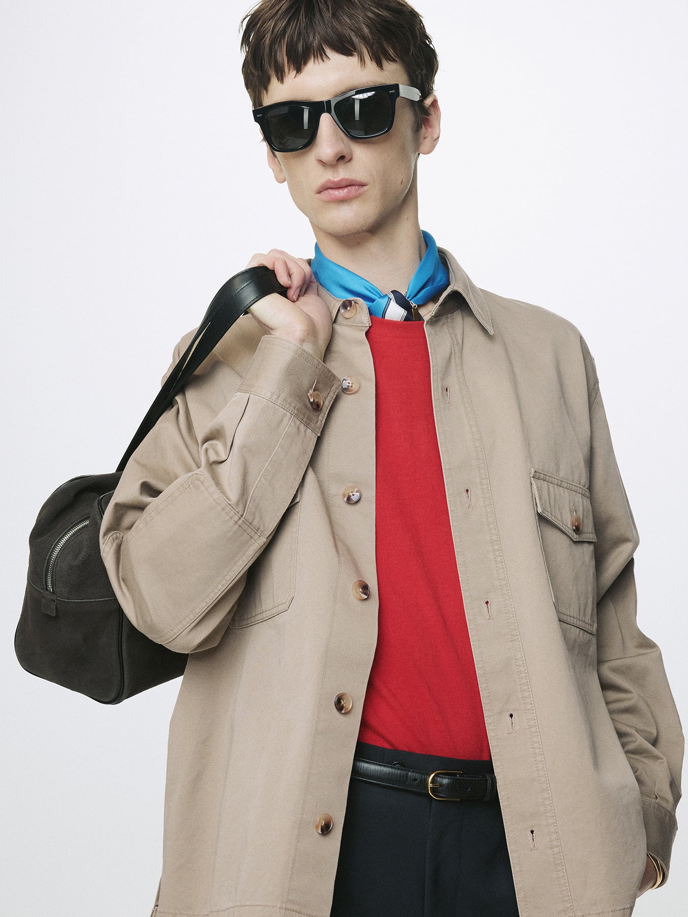 Tonywack - Washed Cotton Twill Overshirt (Beige) product image 1 | TRAB K-Fashion Australia