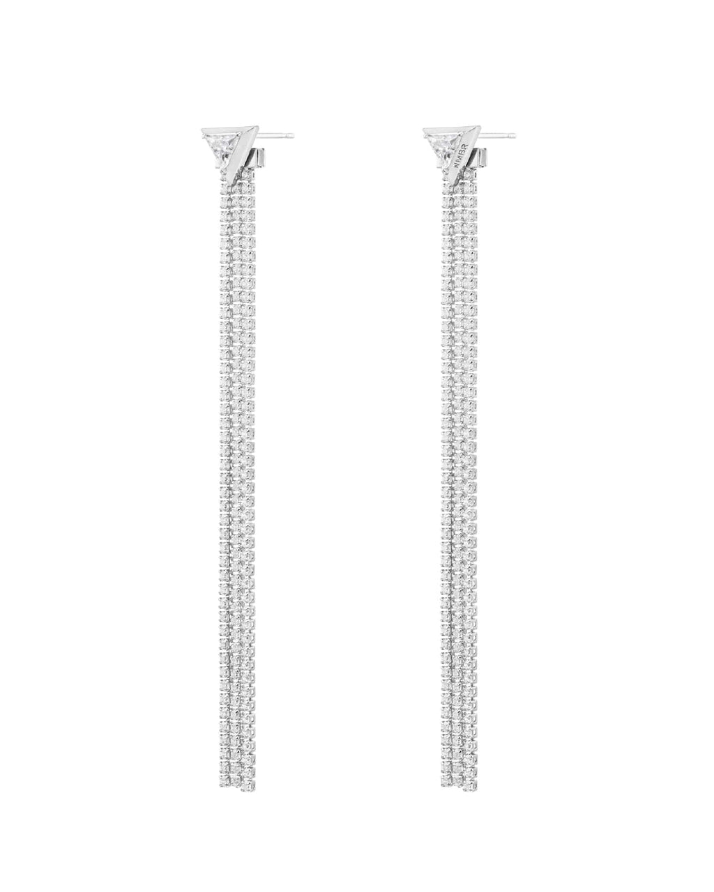 Numbering - Inverted Triangle Earrings with Stone Chain #3191 product image 8 | TRAB K-Fashion Australia