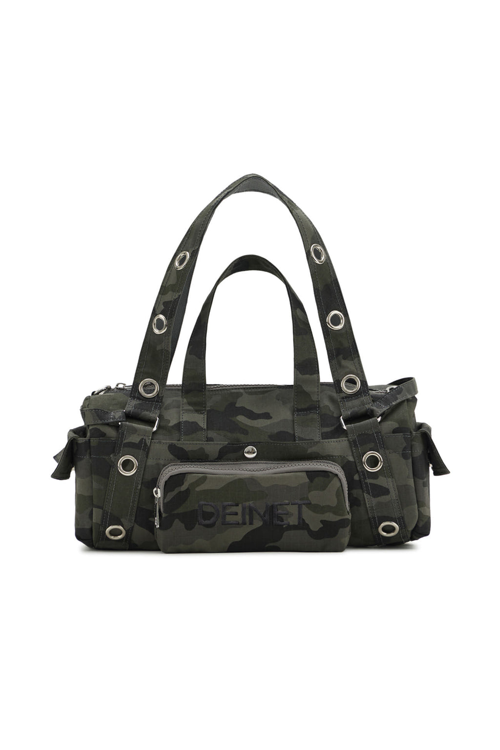 Deinet - Eyelet Camouflage Mini Duffle Bag (Charcoal) product image 3 | TRAB K-Fashion Australia