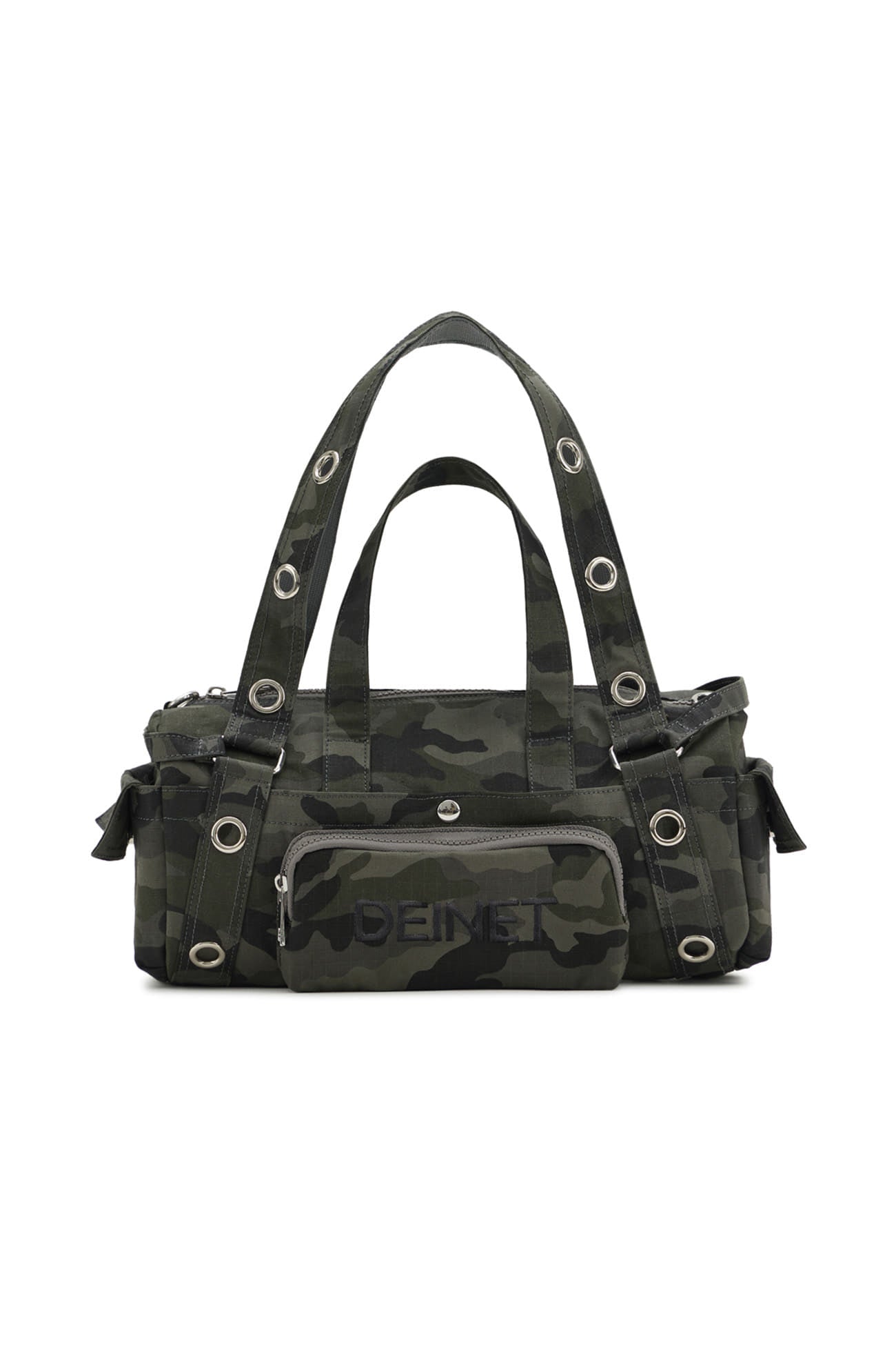 Deinet - Eyelet Camouflage Mini Duffle Bag (Charcoal) product image 3 | TRAB K-Fashion Australia