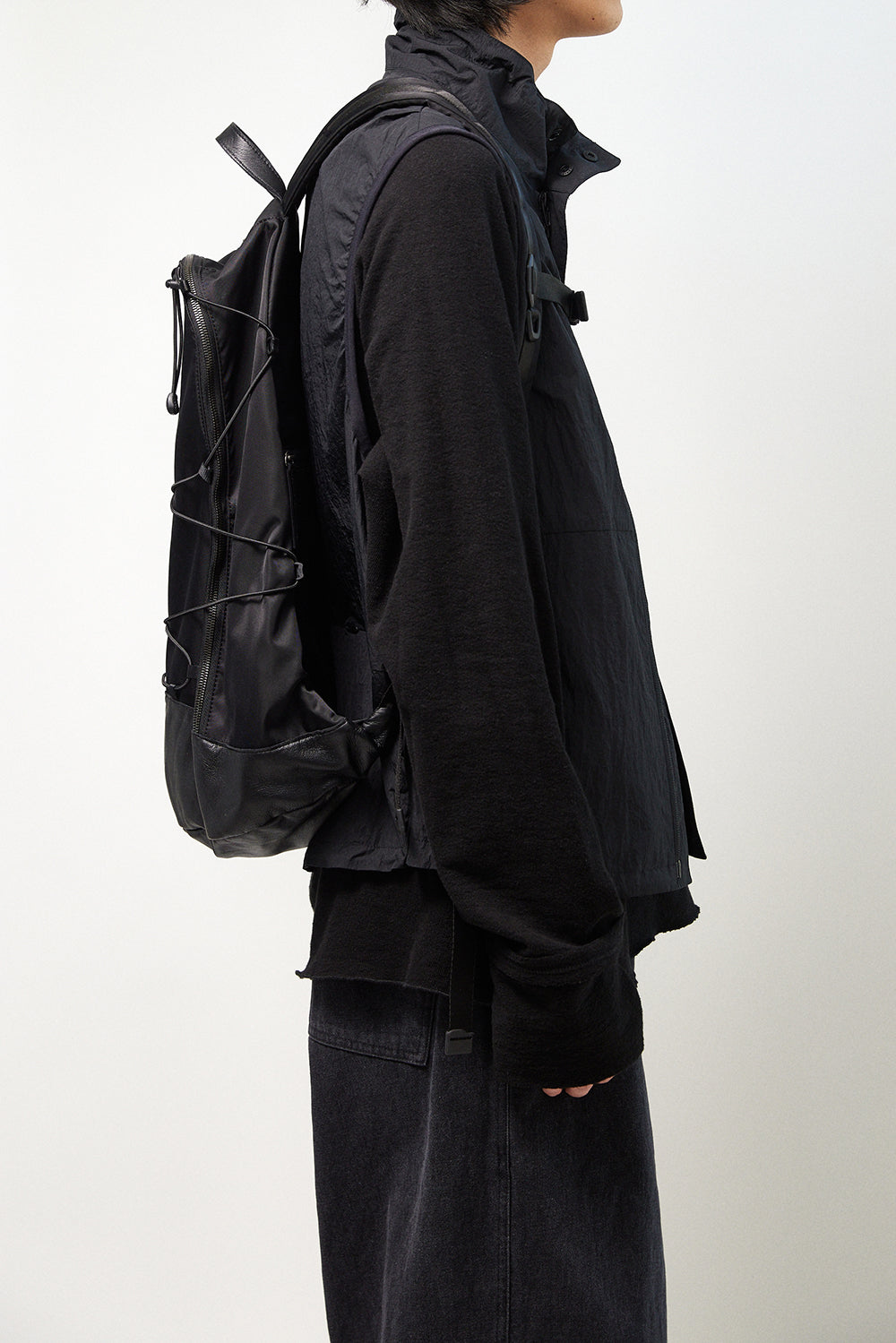 Hatchingroom - Nylon Leather Backpack (Black) product image 19 | TRAB K-Fashion Australia