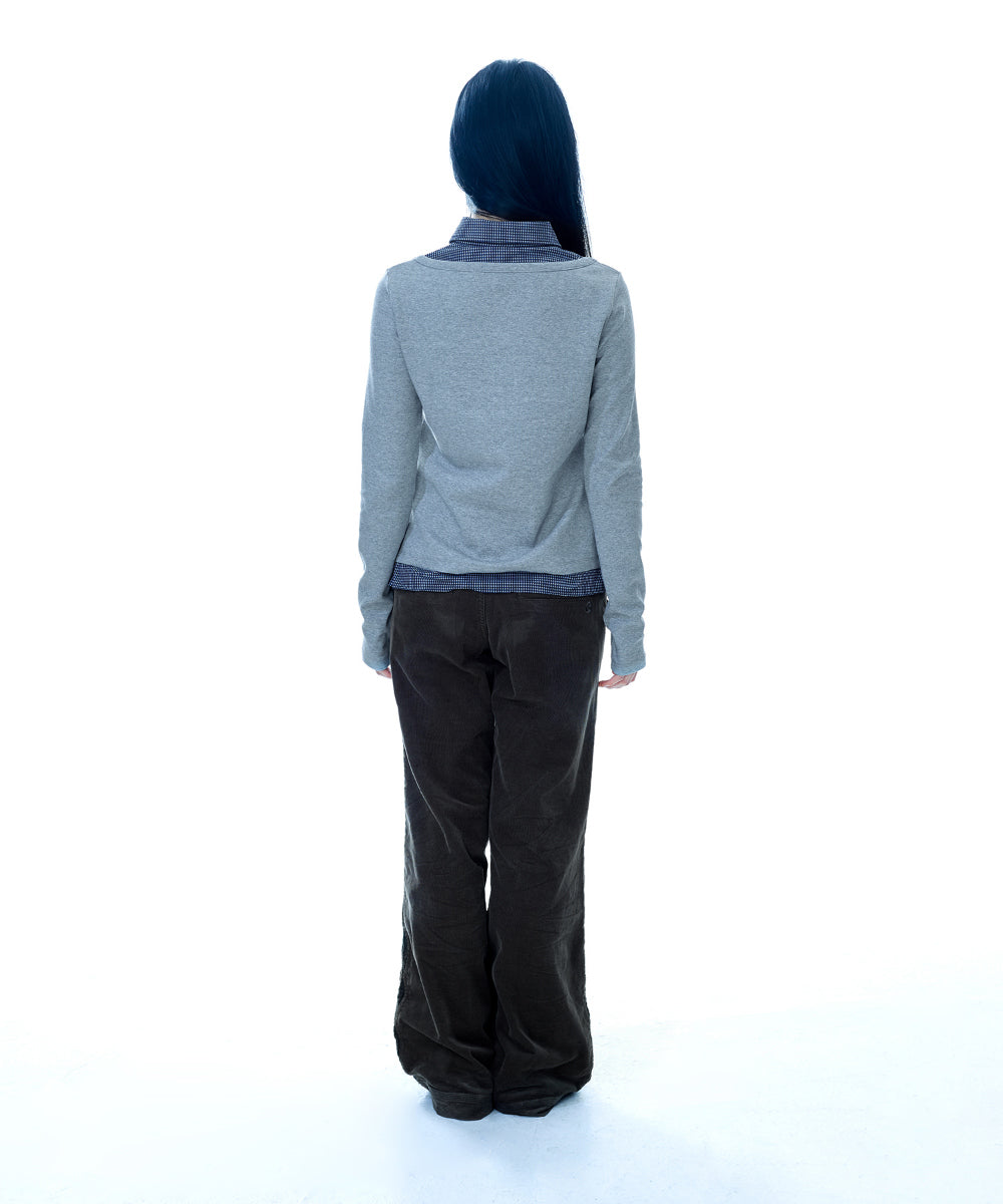 Coyseio - Leaf Cut Corduroy Pants (Brown) product image 14 | TRAB K-Fashion Australia