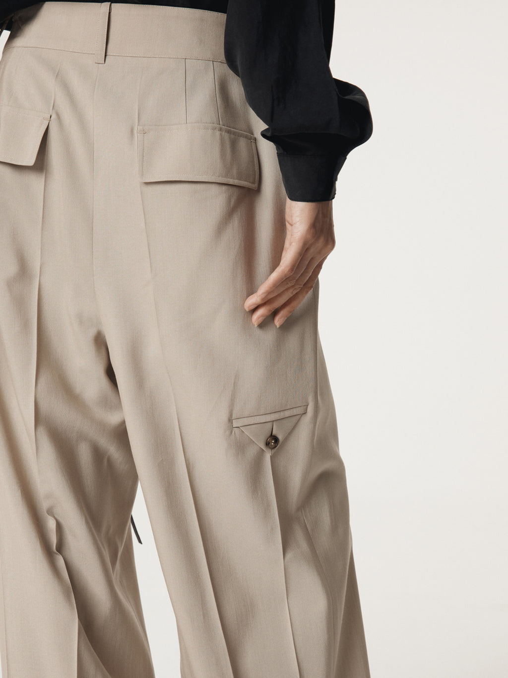 Recto - Banding Waist Wide Pants (Sepia Beige) product image 11 | TRAB K-Fashion Australia