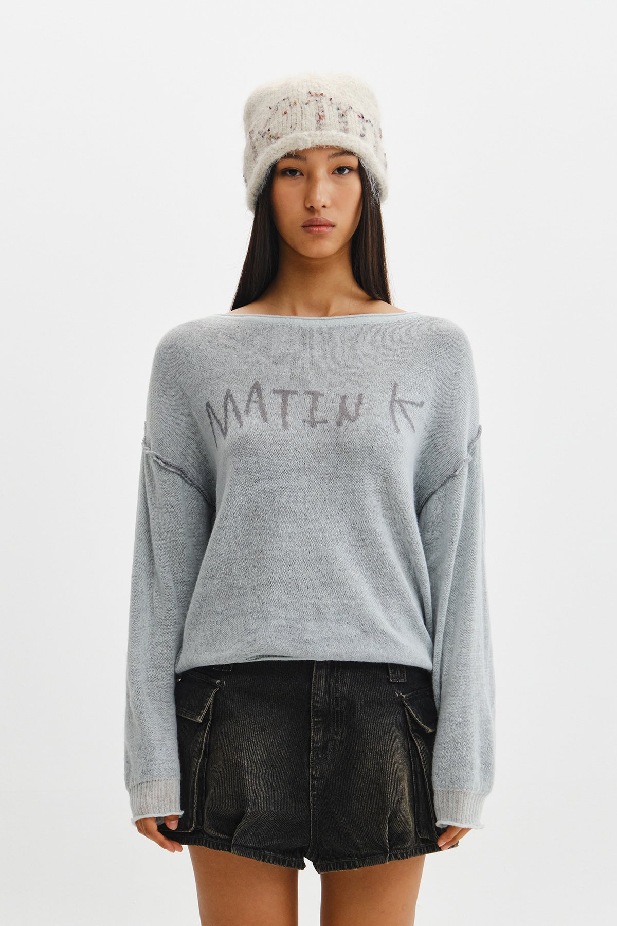 Matin Kim - Matin Dual Tone Knit Pullover (Mint) product image 12 | TRAB K-Fashion Australia