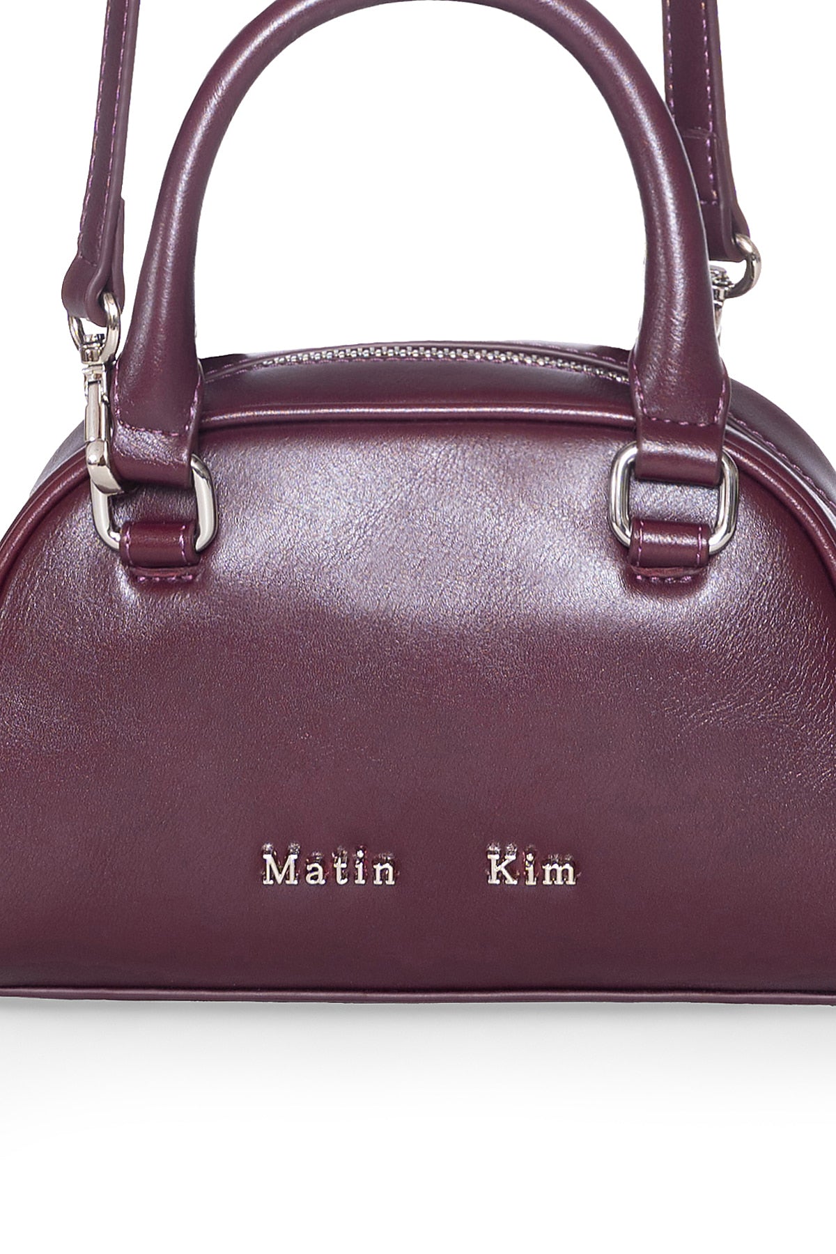 Matin Kim - Halfmoon Baby Bowling Bag (Wine) product image 3 | TRAB K-Fashion Australia