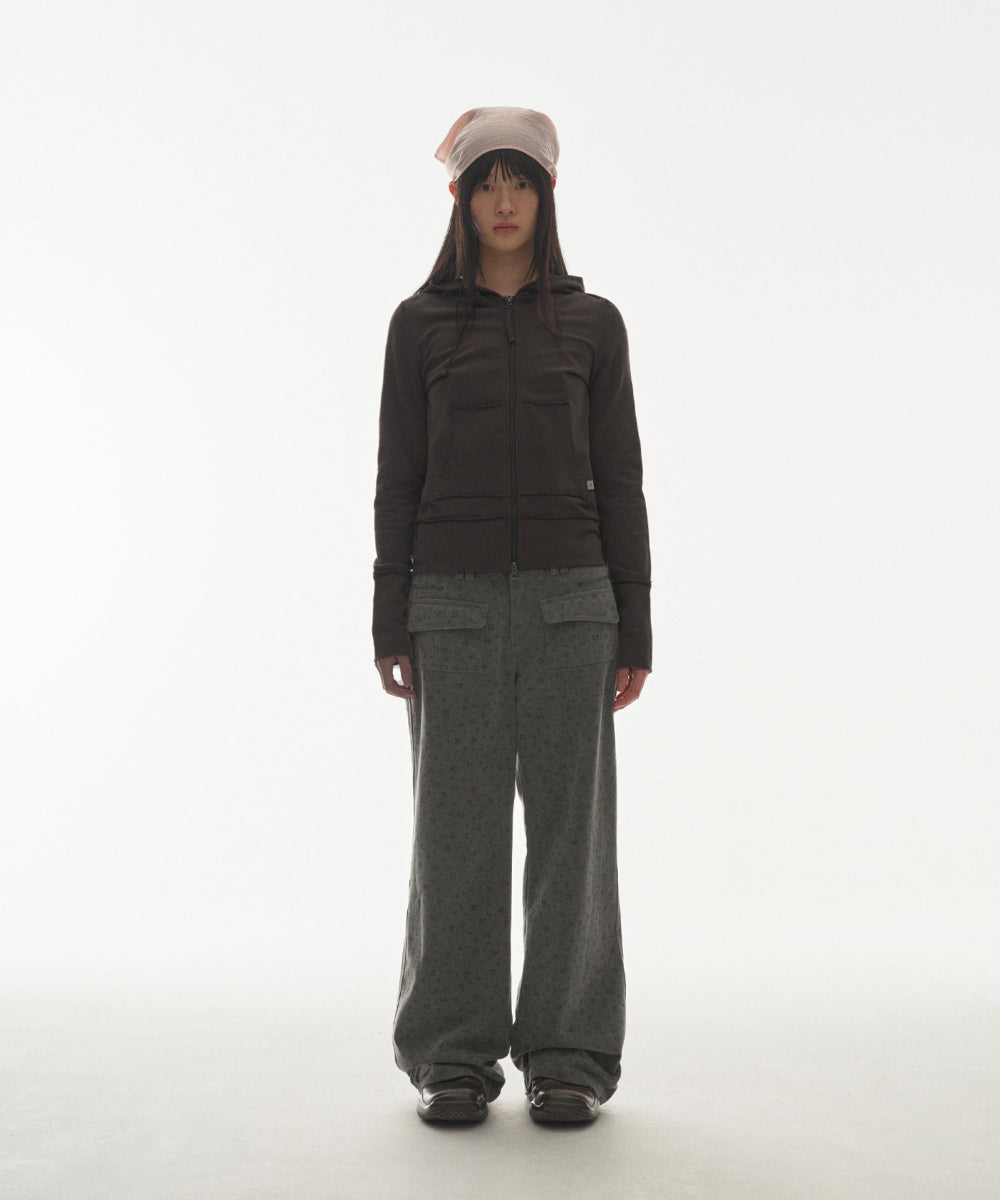 Coyseio - Stitch Hood Zip-Up (Dark Brown) product image 4 | TRAB K-Fashion Australia