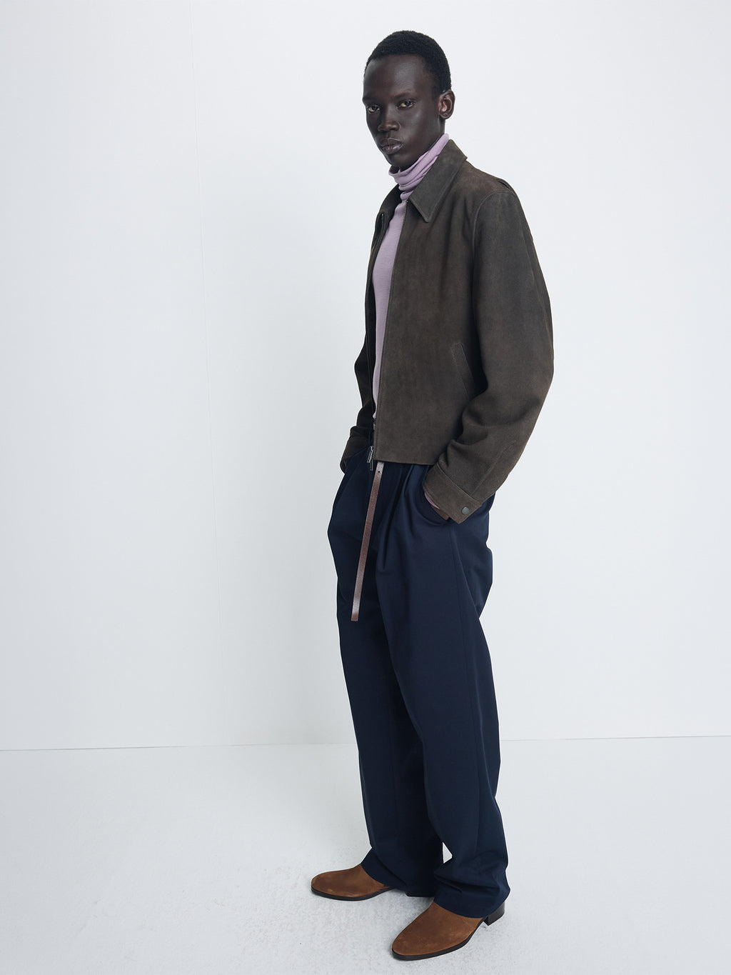 Tonywack - Split Suede Zippered Jacket (Mocha Brown) product image 3 | TRAB K-Fashion Australia