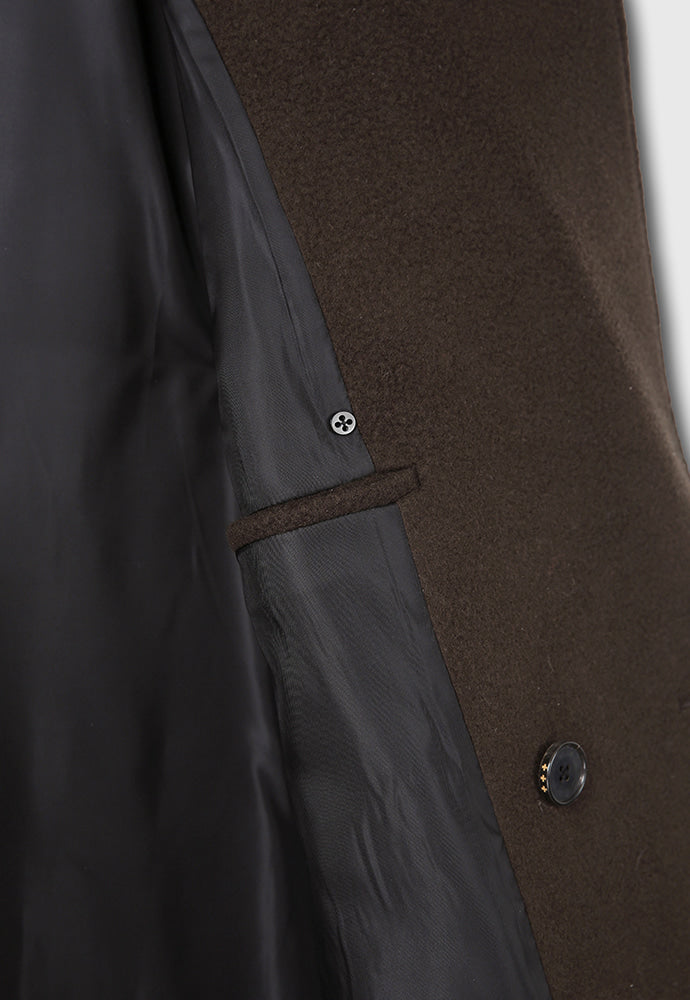 Tonywack - Textured Wool And Cashmere Double-Breasted Coat (Dark Brown) product image 14 | TRAB K-Fashion Australia