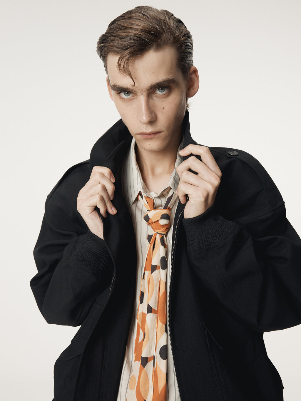 Recto - Lea Stripe Shirt (Pale Beige) product image 9 | TRAB K-Fashion Australia