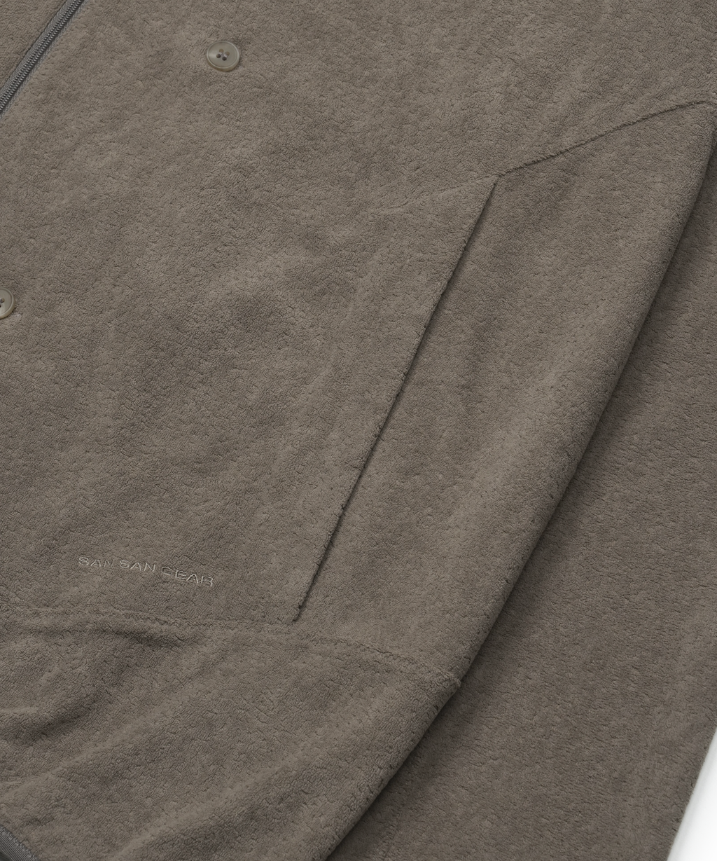 San San Gear - Button Fleece Jacket (Brown) product image 7 | TRAB K-Fashion Australia