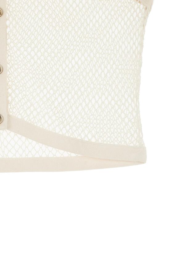 Deinet - Crochet Knit Vest (Ecru) product image 18 | TRAB K-Fashion Australia