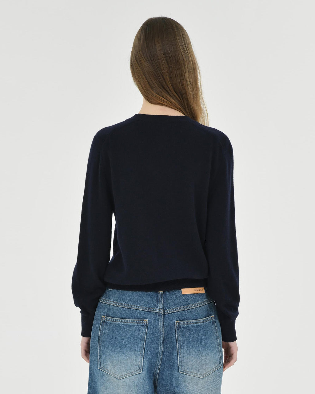 Brownyard - Extra Super Fine V Neck Knit (Dark Navy) product image 2 | TRAB K-Fashion Australia