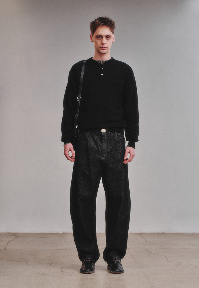 Art if acts - Henley Sweater (Black) product image 2 | TRAB K-Fashion Australia