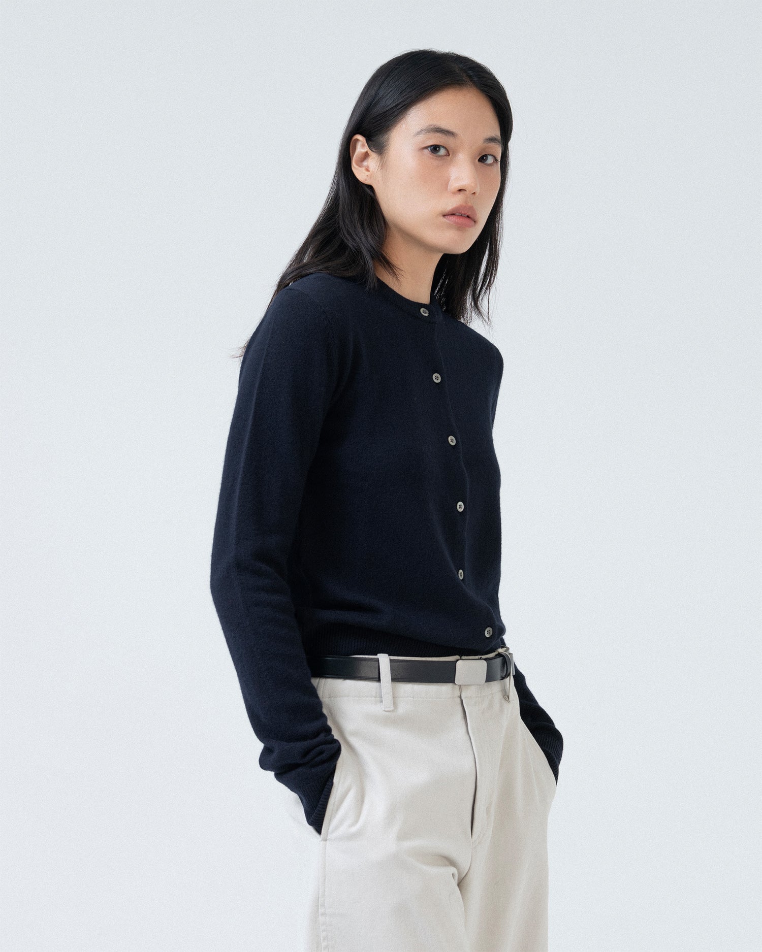 Brownyard - Round Cardigan (Dark Navy) product image 2 | TRAB K-Fashion Australia