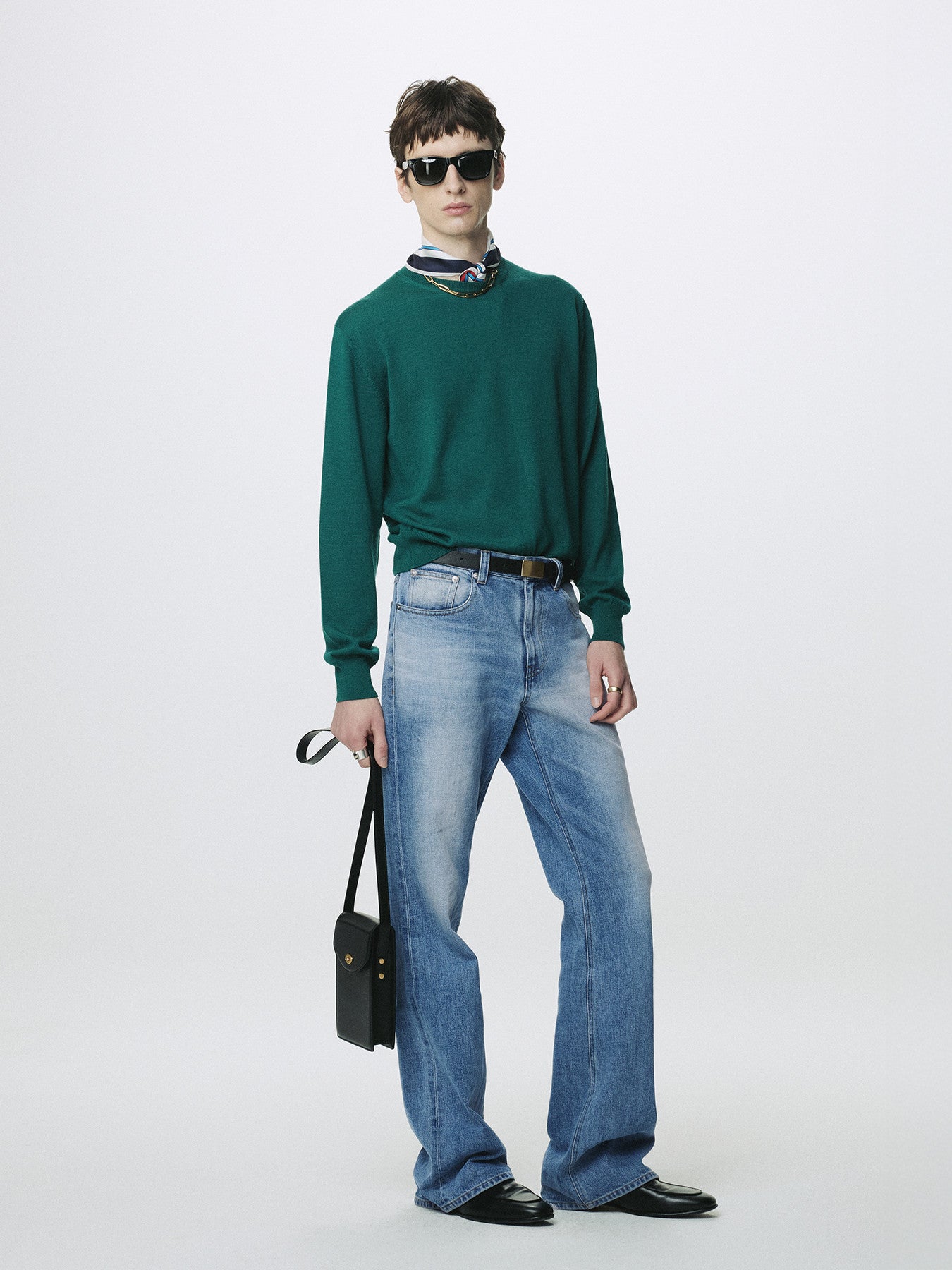 Tonywack - Flared-Leg Distressed Denim Jeans (Faded Blue) product image 3 | TRAB K-Fashion Australia