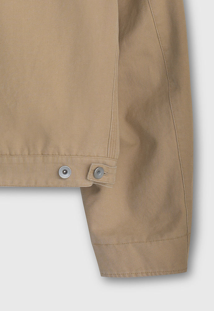 Tonywack - Leather Collar Garment-Washed Rivet Work Jacket (Faded Beige) product image 16 | TRAB K-Fashion Australia