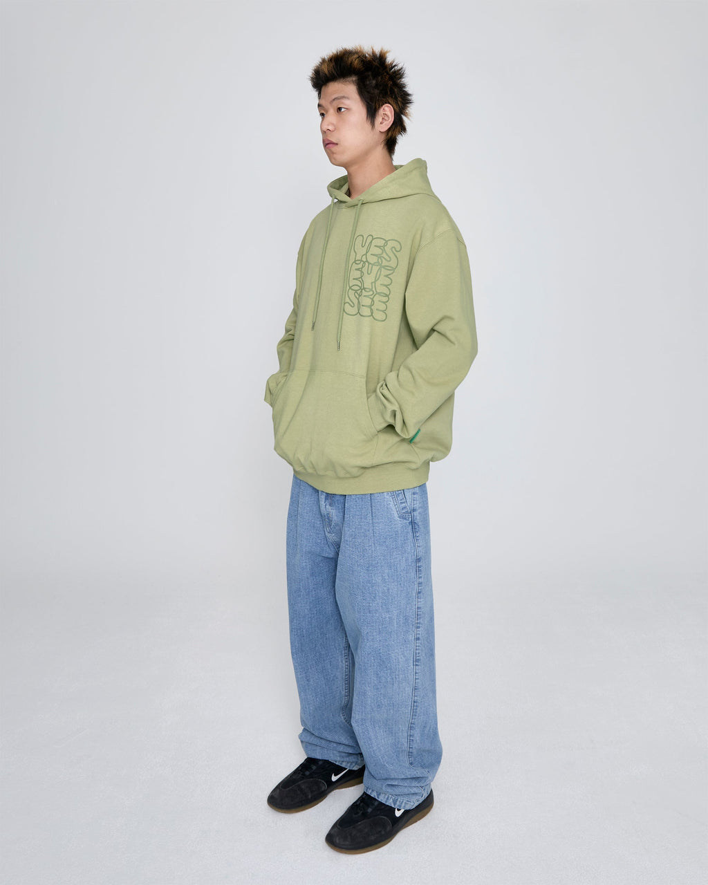 yeseyesee - C-Logo Hoodie (Pear Green) product image 7 | TRAB K-Fashion Australia
