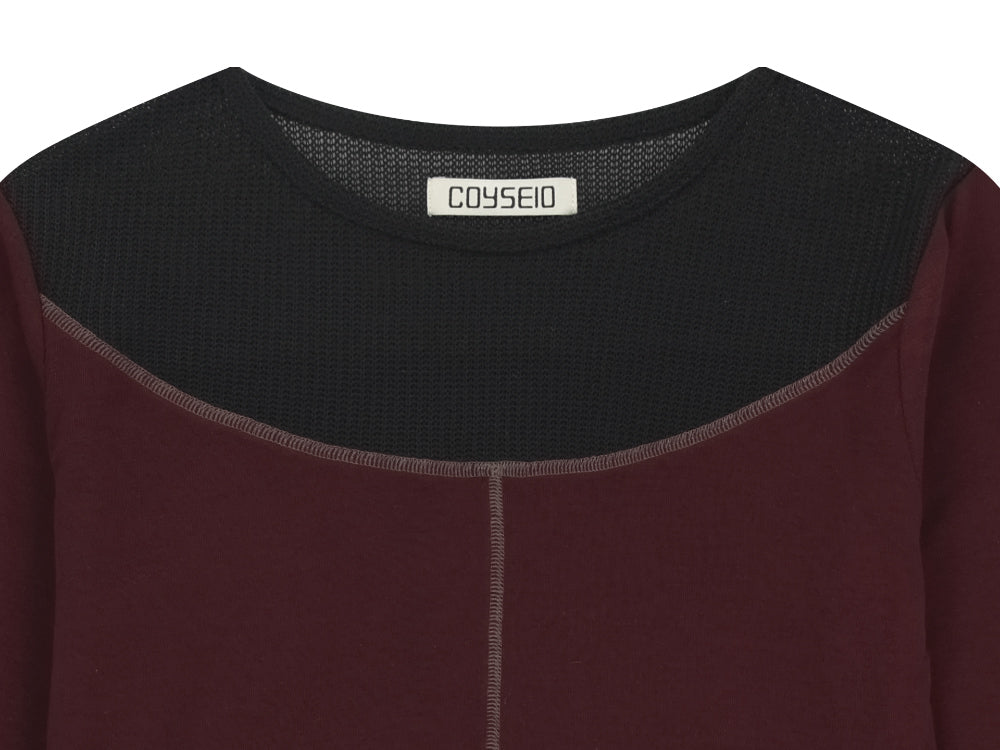 Coyseio - Net Stitch Longsleeves (Plum Red) product image 13 | TRAB K-Fashion Australia