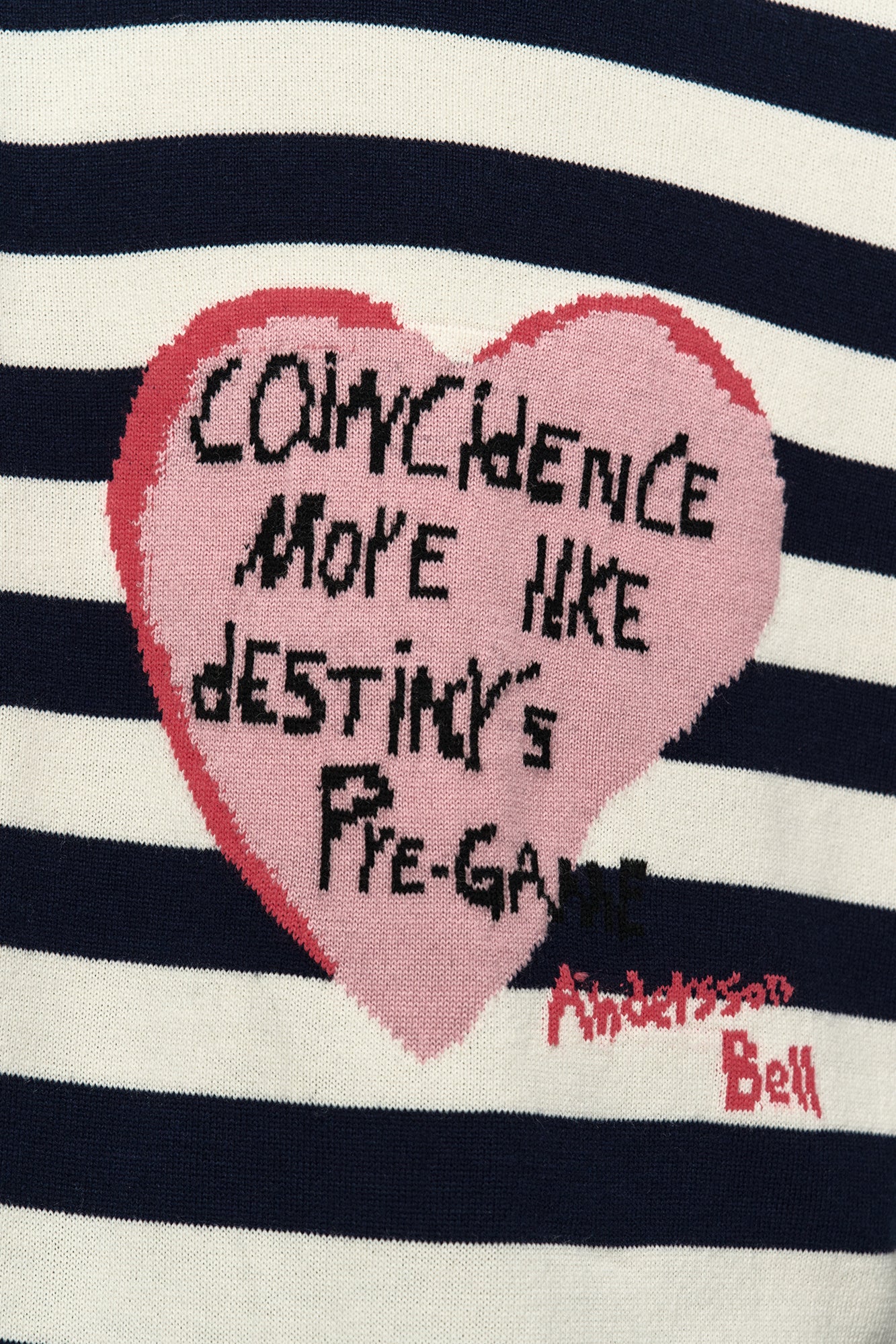 Andersson Bell - Boy's Heart Message Crew-Neck Sweater (Navy/Ivory) product image 5 | TRAB K-Fashion Australia