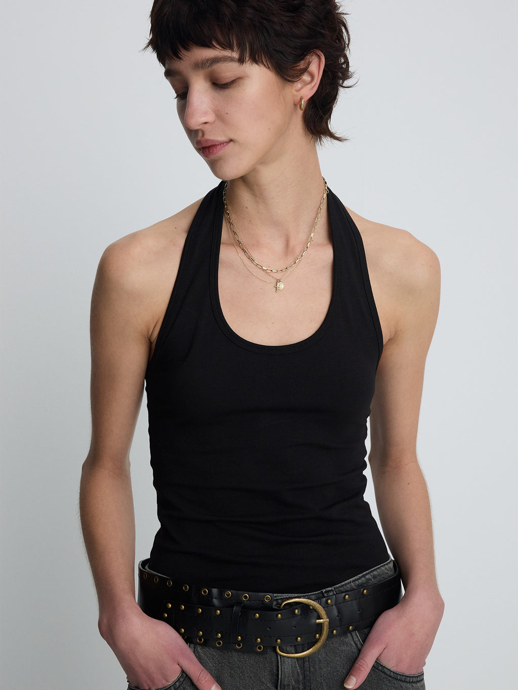 Tonywack - Halter-Neck Sleeveless Top (Black) product image 8 | TRAB K-Fashion Australia