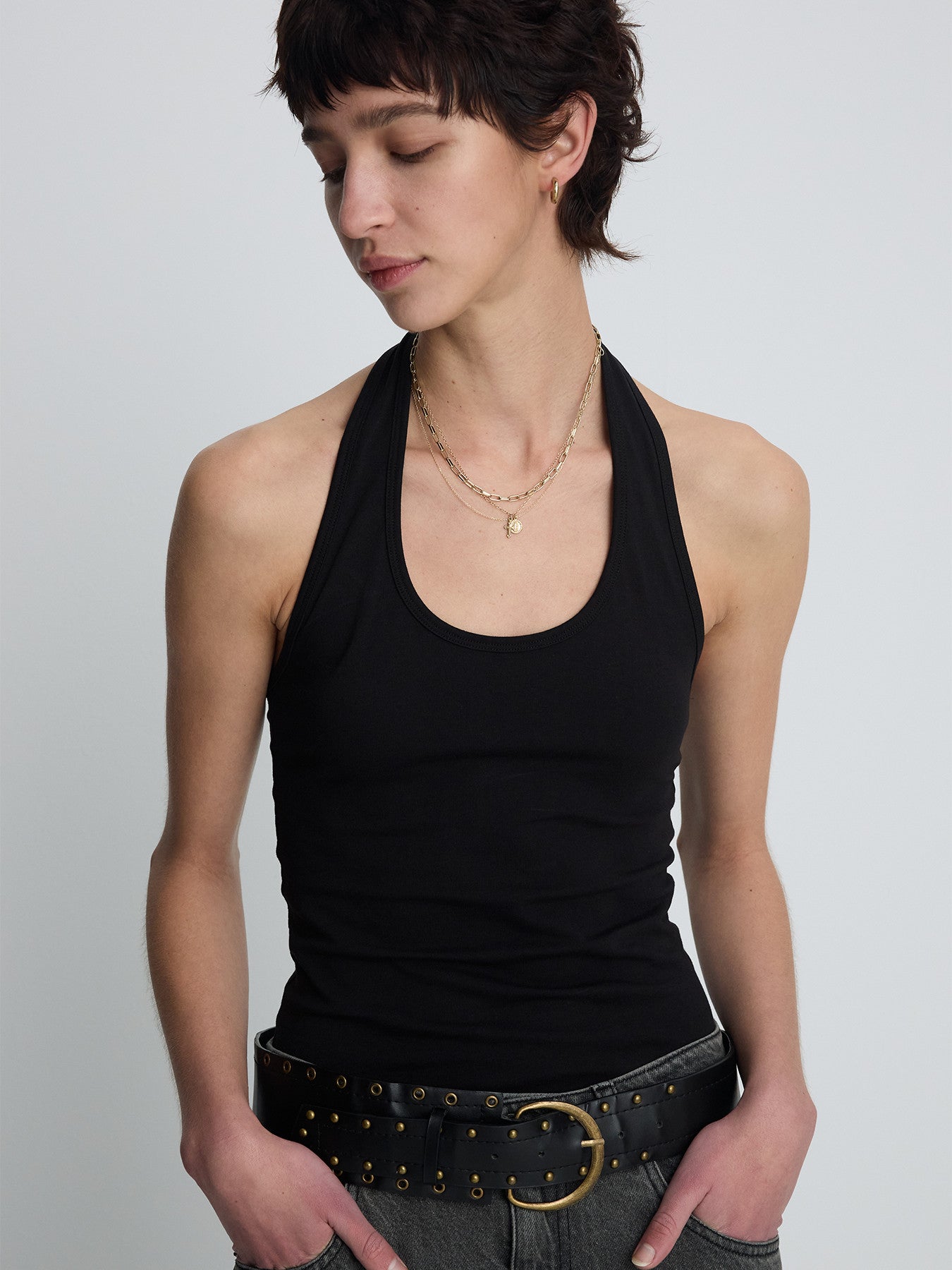 Tonywack - Halter-Neck Sleeveless Top (Black) product image 8 | TRAB K-Fashion Australia