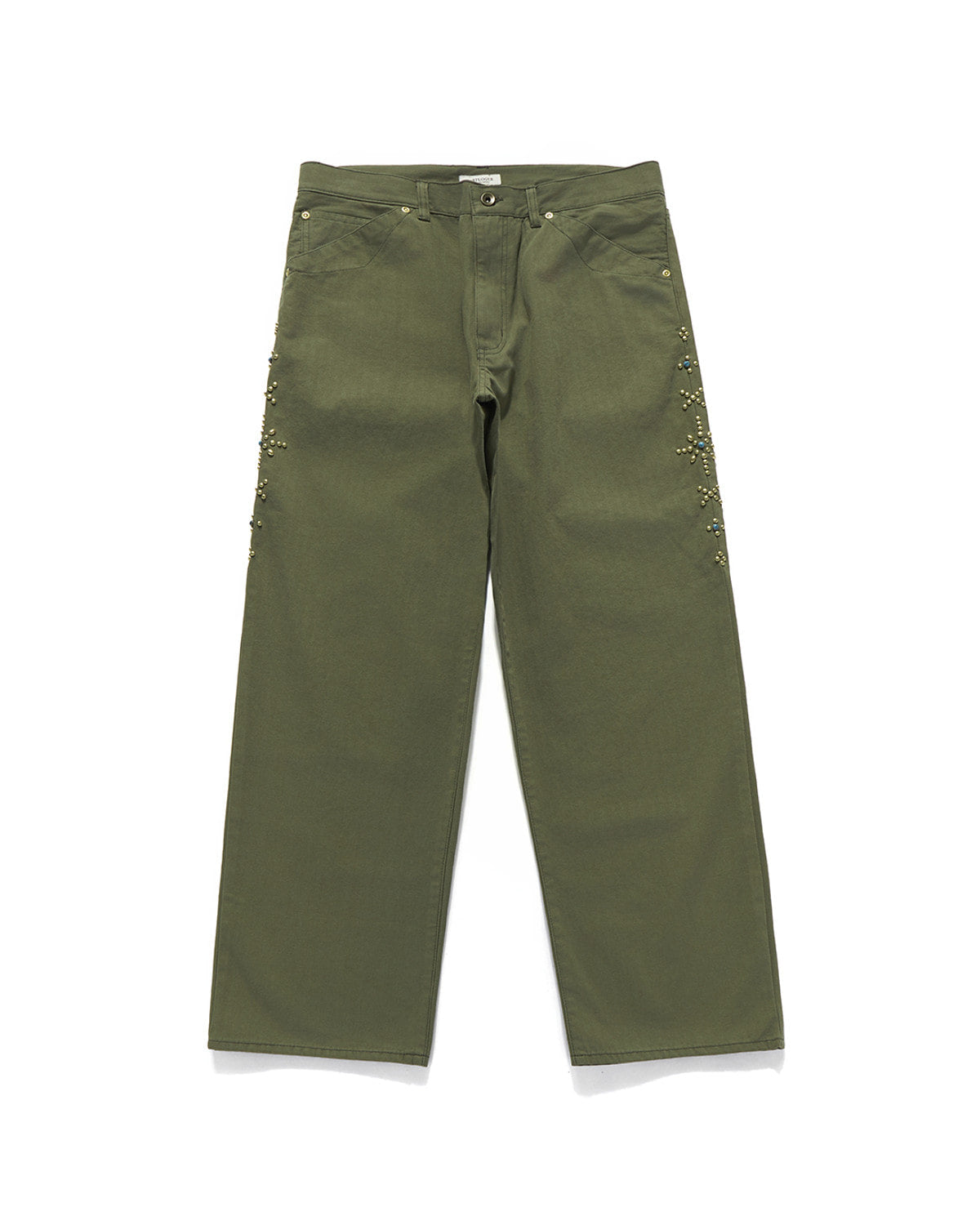 Eastlogue - Rockabilly Trucker Pants (Olive Herringbone) product image 5 | TRAB K-Fashion Australia