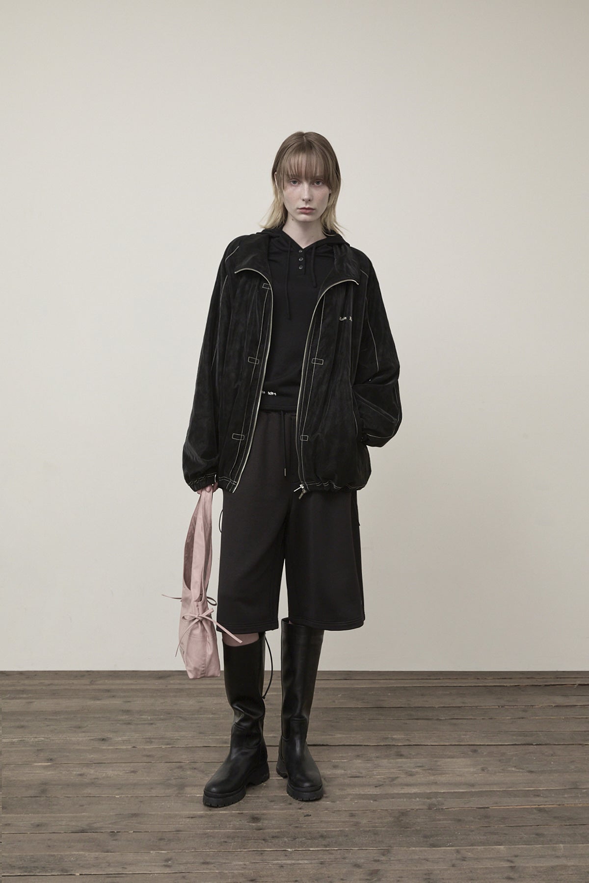 Matin Kim - Stitch Point High Neck Jumper (Black) product image 8 | TRAB K-Fashion Australia