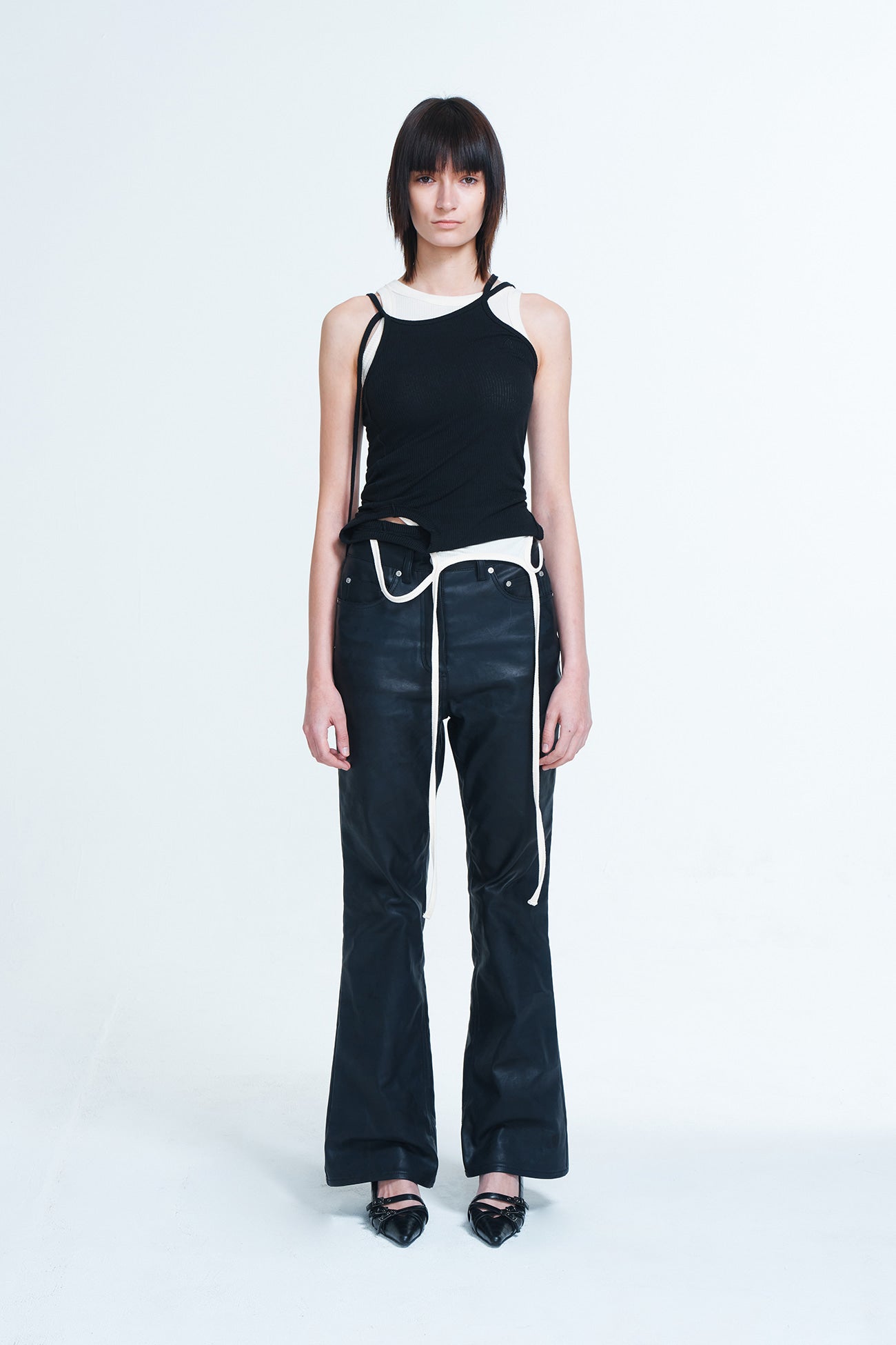 Deinet - Coated Span Trousers (Black) product image 4 | TRAB K-Fashion Australia