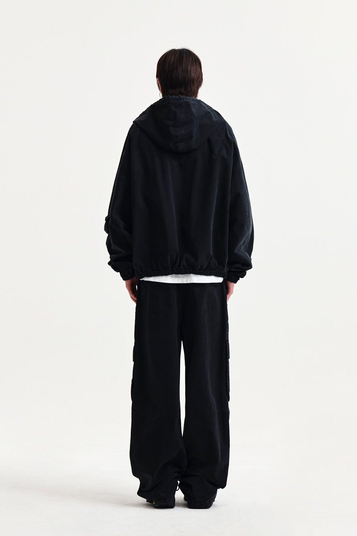 Matin Kim - Washed Cotton Hoody Zip Up (Black) product image 7 | TRAB K-Fashion Australia
