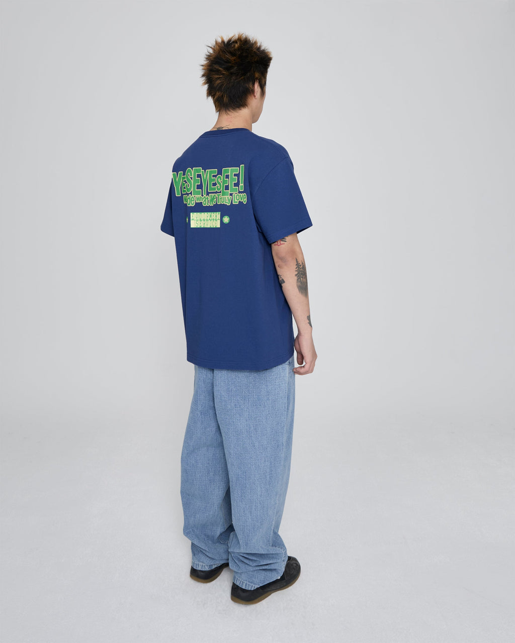 yeseyesee - Y.E.S Palm Tree Tee (Cobalt Blue) product image 9 | TRAB K-Fashion Australia