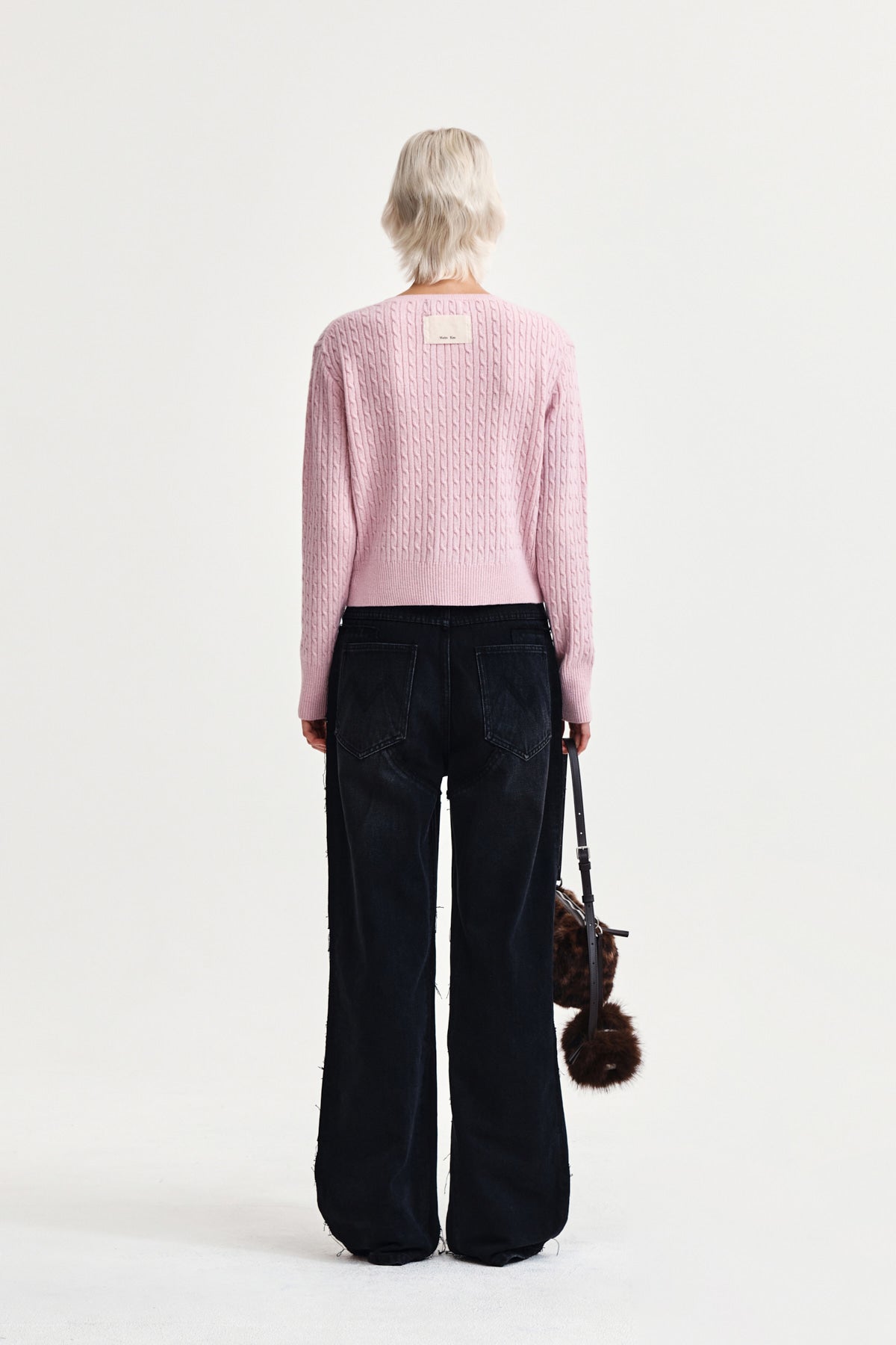 Matin Kim - Shiny Cable Pullover (Pink) product image 7 | TRAB K-Fashion Australia