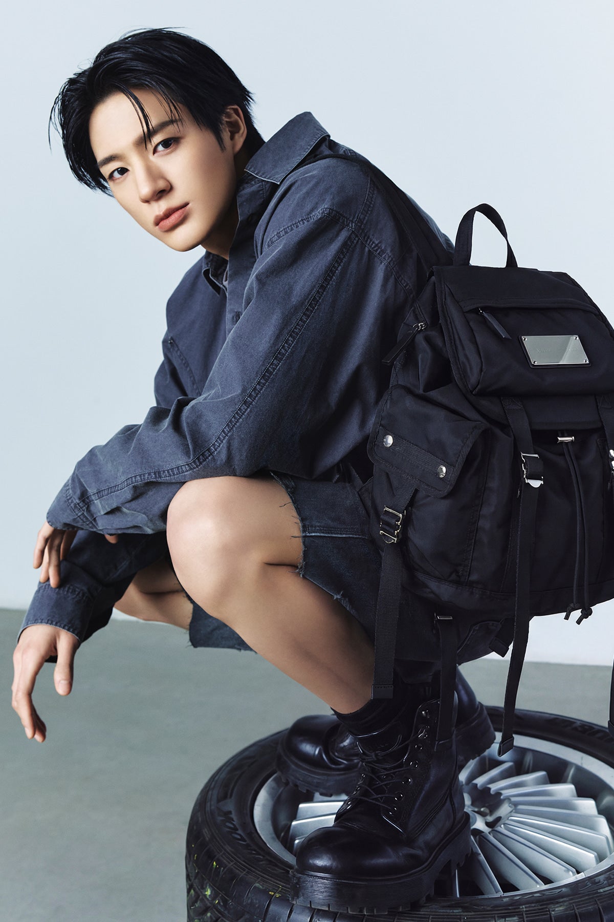 Matin Kim - Matin Pocket Utility Large Back Pack (Black) product image 1 | TRAB K-Fashion Australia
