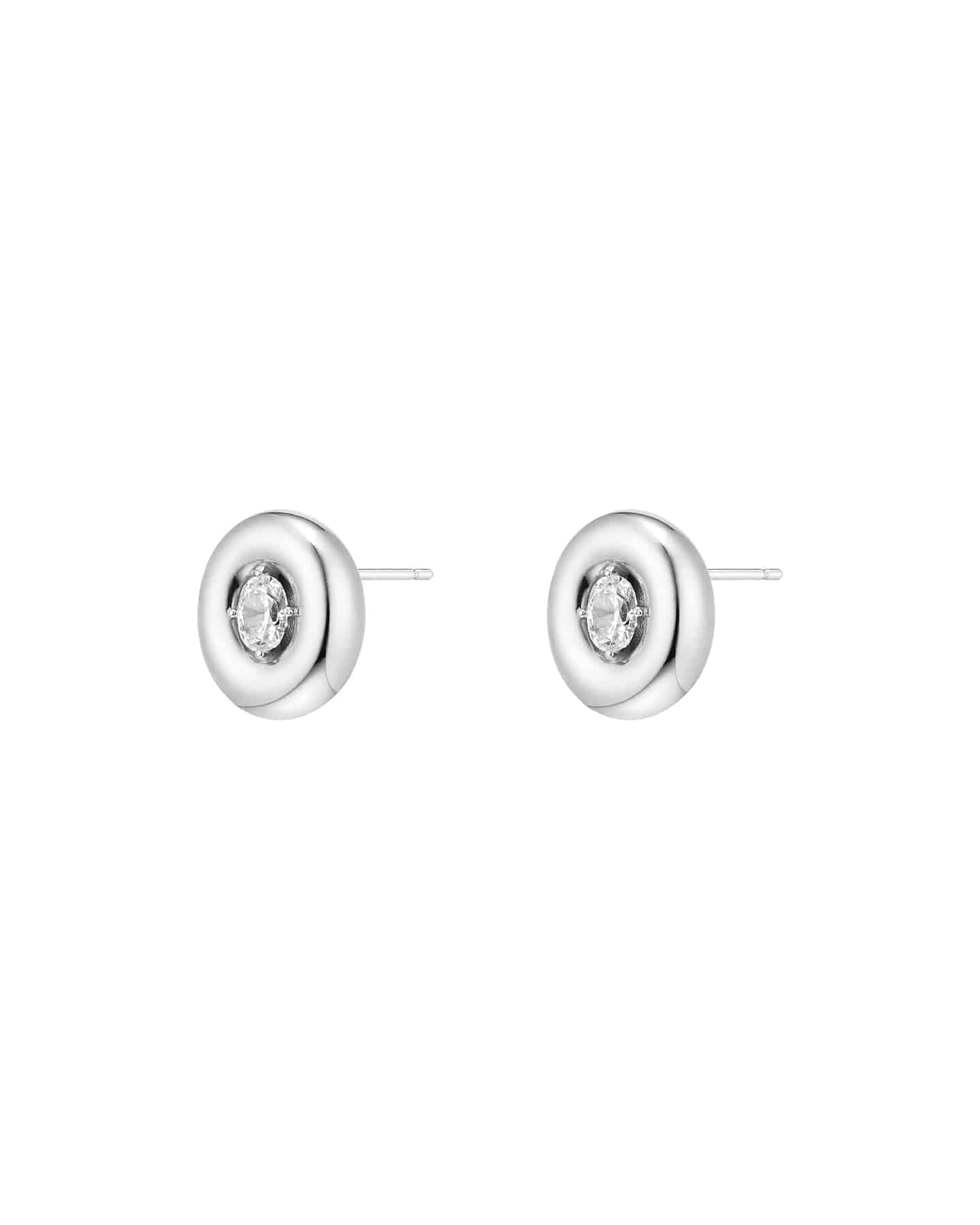 Numbering - Oval Solitaire Earrings with Dimensional Frames #3301 product image 4 | TRAB K-Fashion Australia