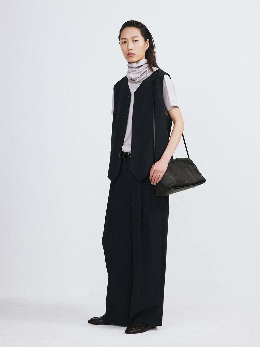 Recto - Strap Detail Suit Vest (Dark Navy) product image 3 | TRAB K-Fashion Australia