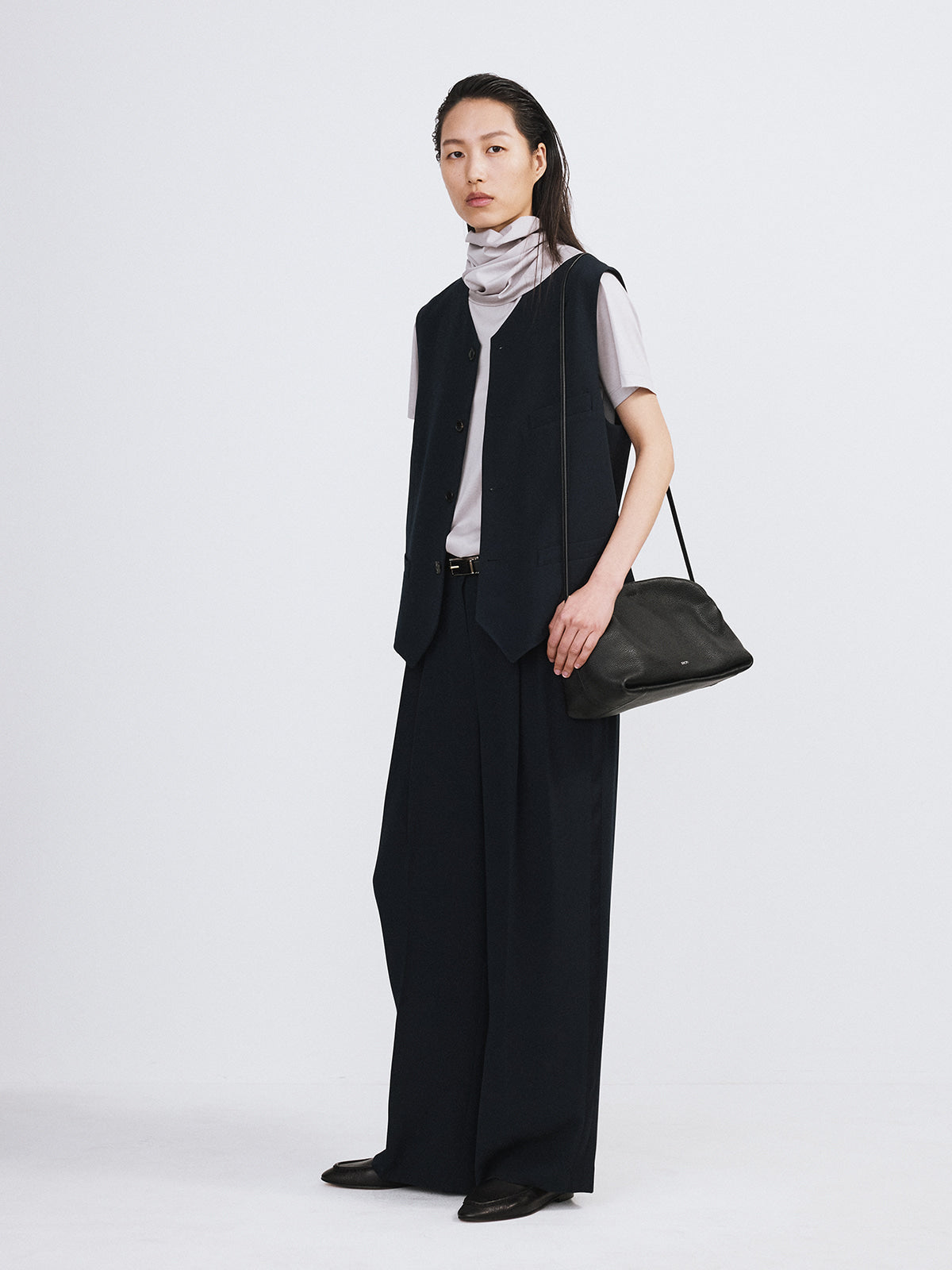 Recto - Strap Detail Suit Vest (Dark Navy) product image 3 | TRAB K-Fashion Australia