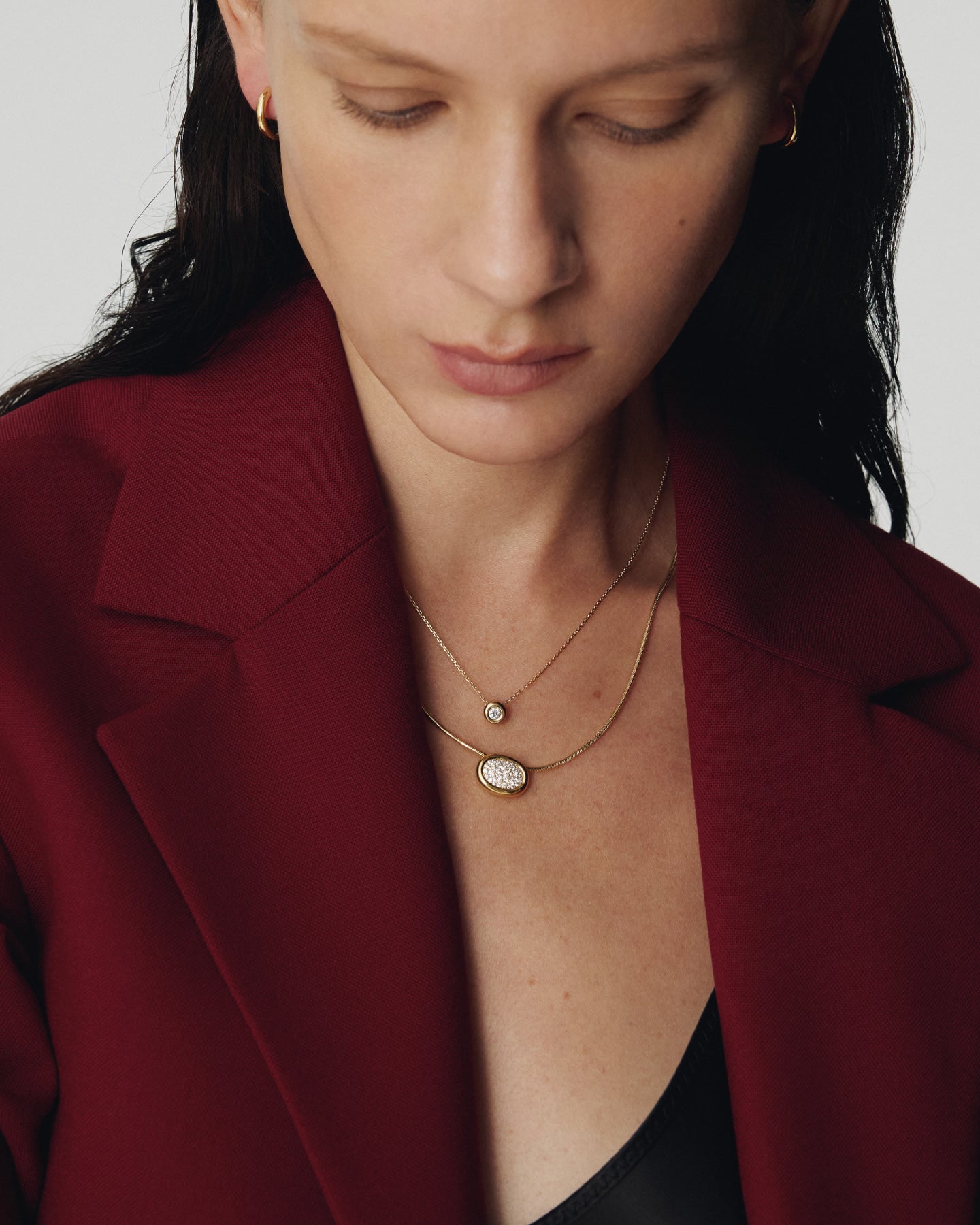 Numbering - Bezel Set Solitaire Pendant Necklace #3702 product image 1 | TRAB K-Fashion Australia