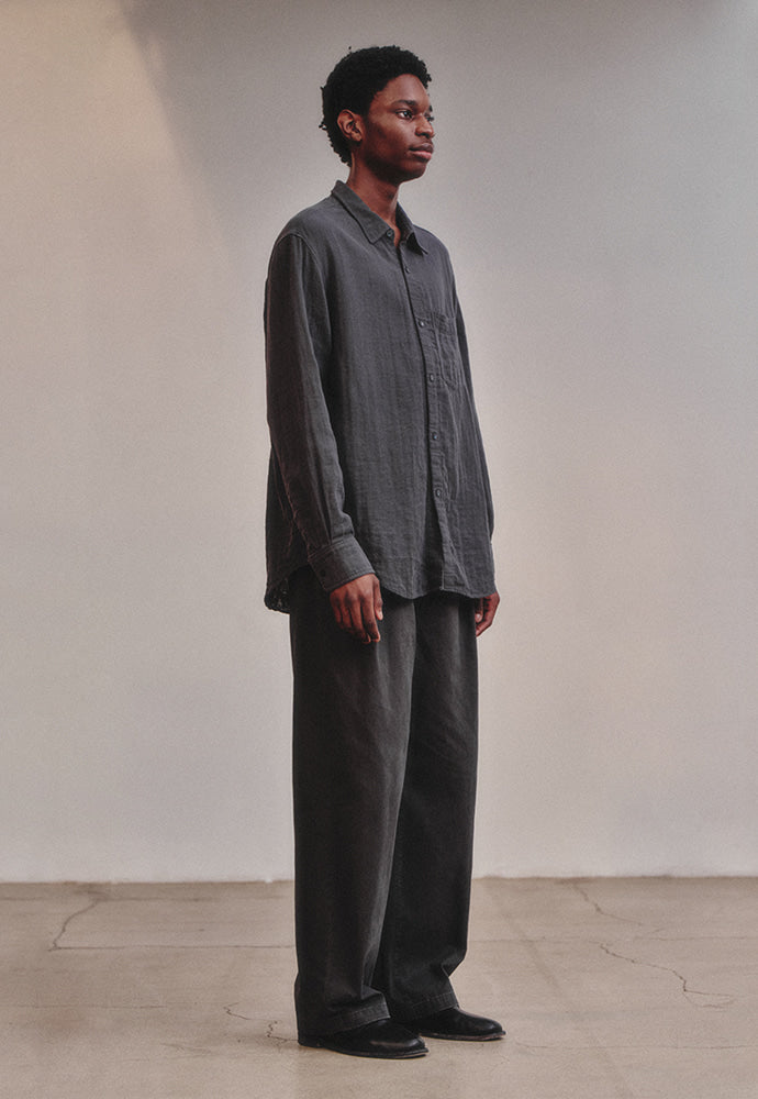 Art if acts - Washed Gauze Shirt (Charcoal) product image 5 | TRAB K-Fashion Australia