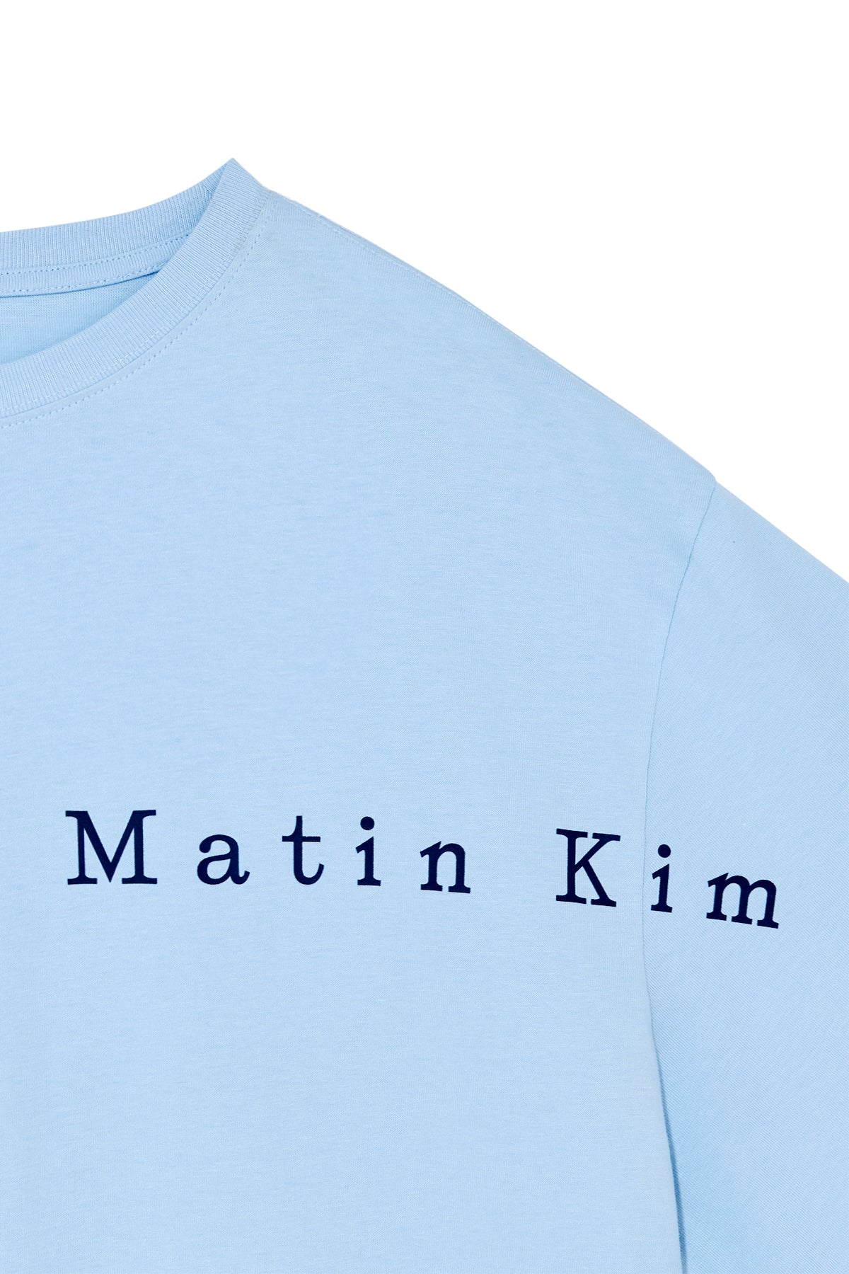 Matin Kim - Half Text Logo Top (Sky) product image 5 | TRAB K-Fashion Australia