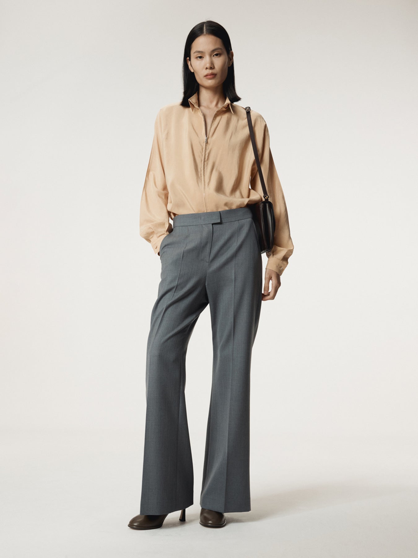 Recto - Collar Detail Fluid Zip Blouse (Yellow Beige) product image 5 | TRAB K-Fashion Australia