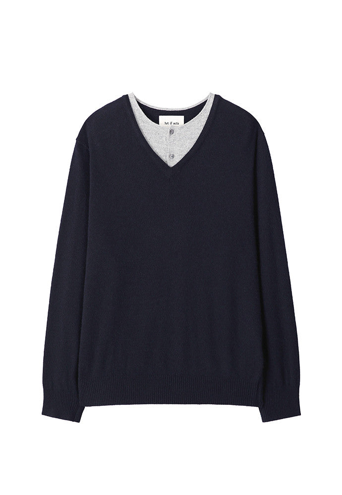 Art if acts - Union Henley (Navy/Cloud) product image 5 | TRAB K-Fashion Australia