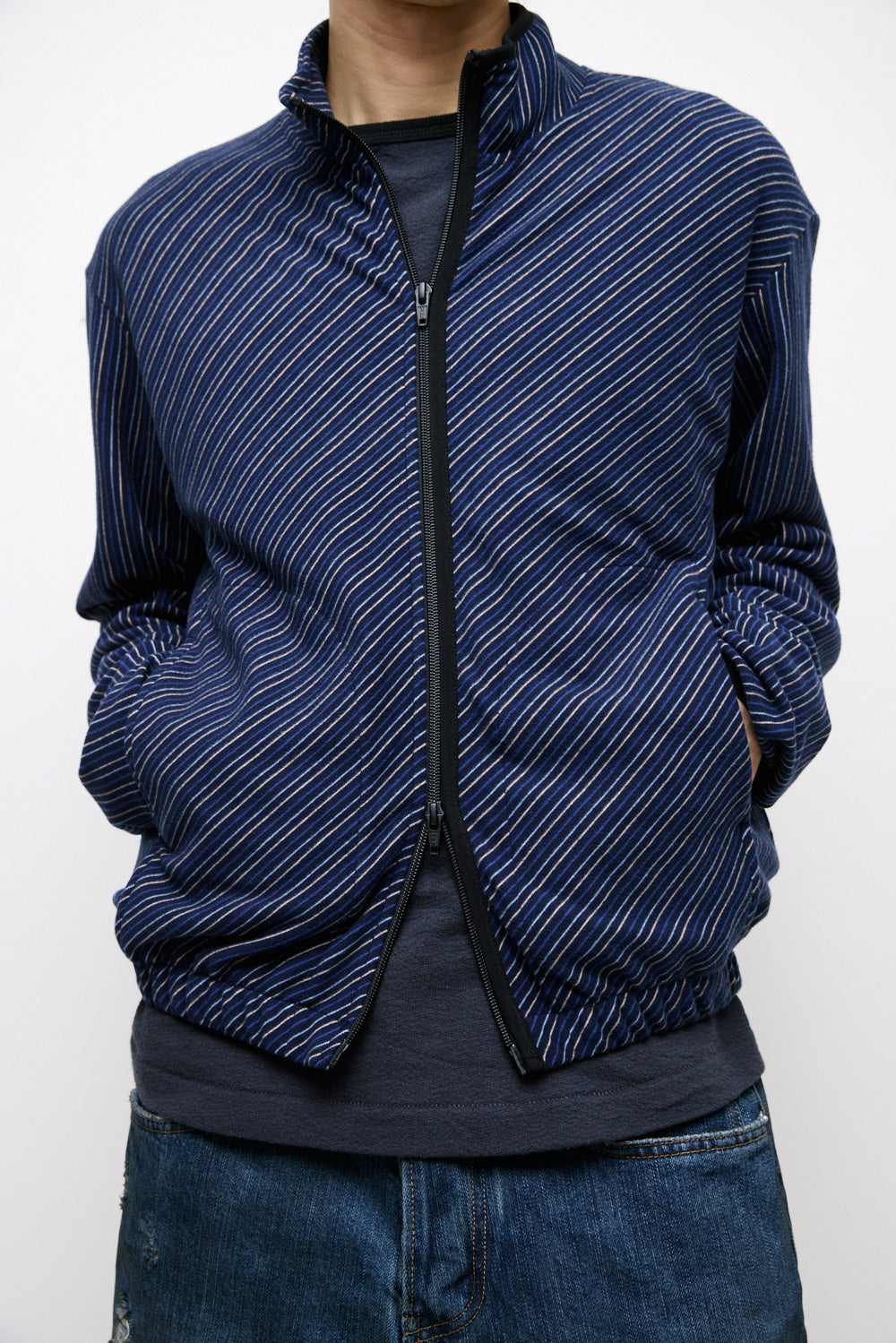 Hatchingroom - Slash Cardigan Blue (Charcoal) product image 9 | TRAB K-Fashion Australia