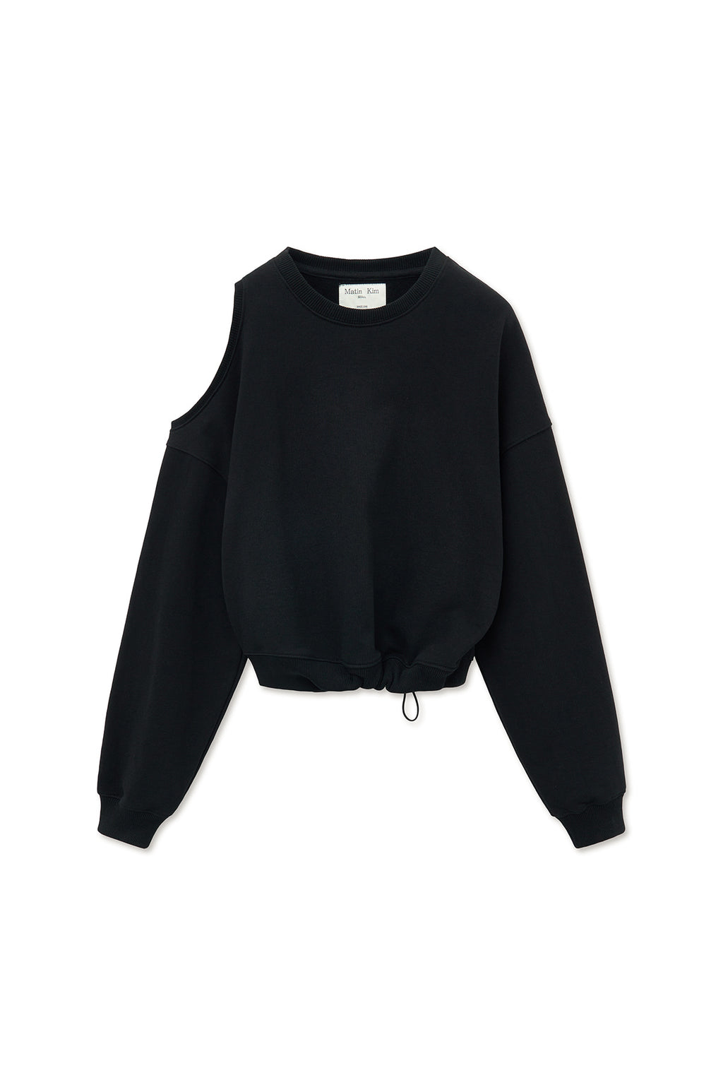 Matin Kim - Shoulder Hole Sweatshirt (Black) product image 1 | TRAB K-Fashion Australia