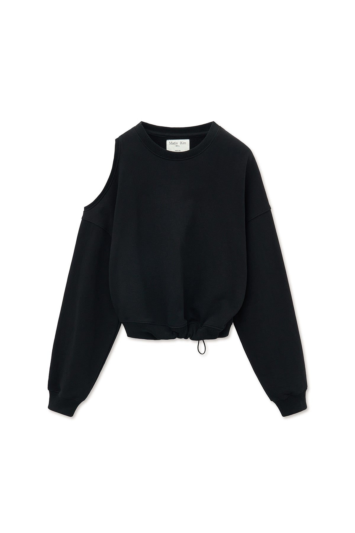 Matin Kim - Shoulder Hole Sweatshirt (Black) product image 1 | TRAB K-Fashion Australia