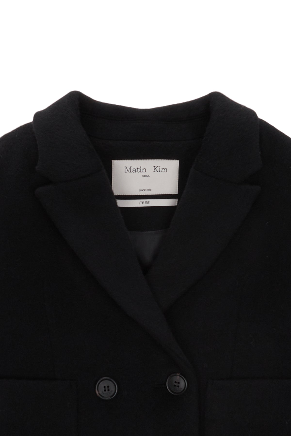 Matin Kim - Tailored Double Crop Coat (Black) product image 3 | TRAB K-Fashion Australia