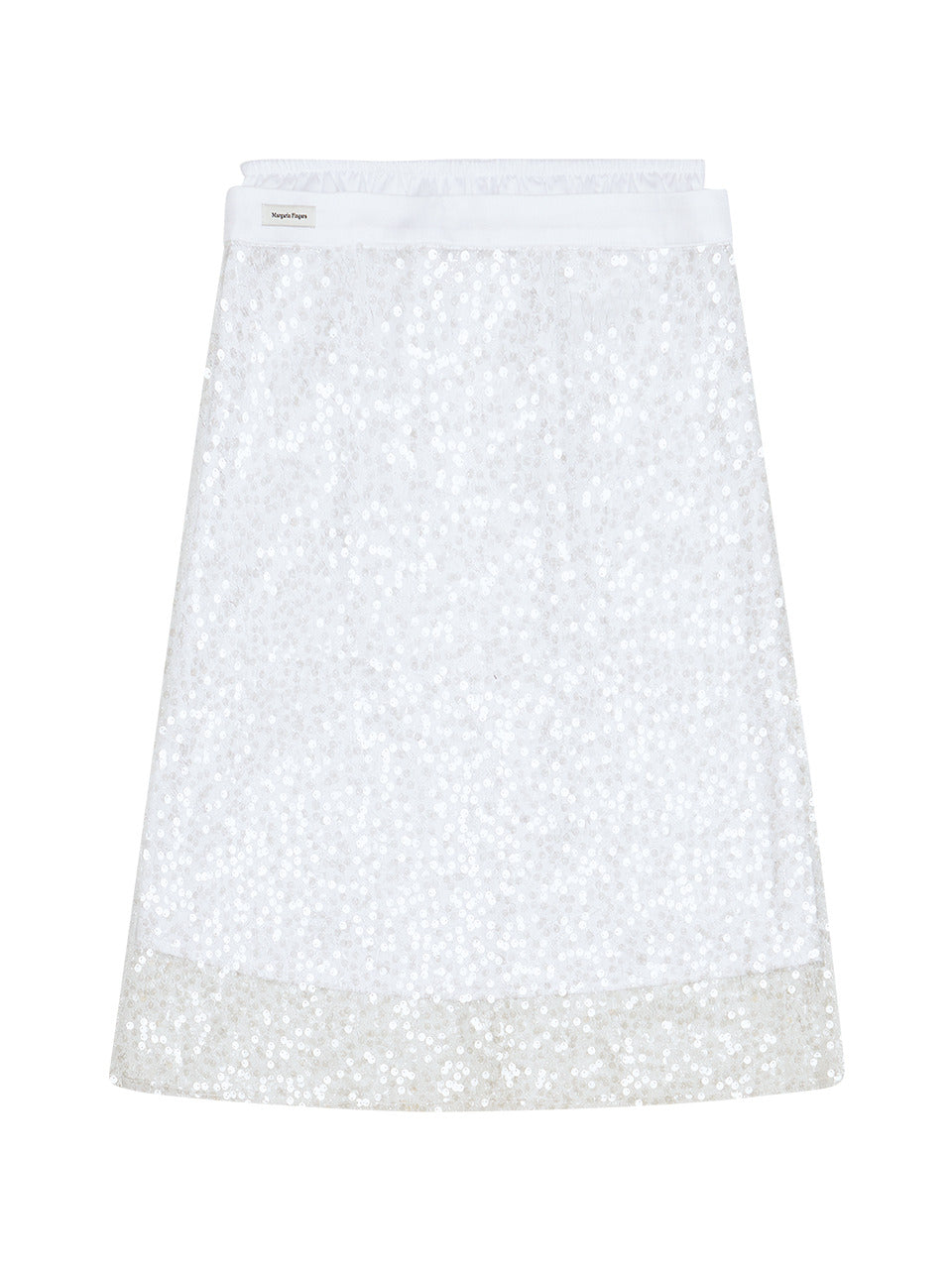 Margarin Fingers - Sequined Layered Skirt (White) product image 2 | TRAB K-Fashion Australia