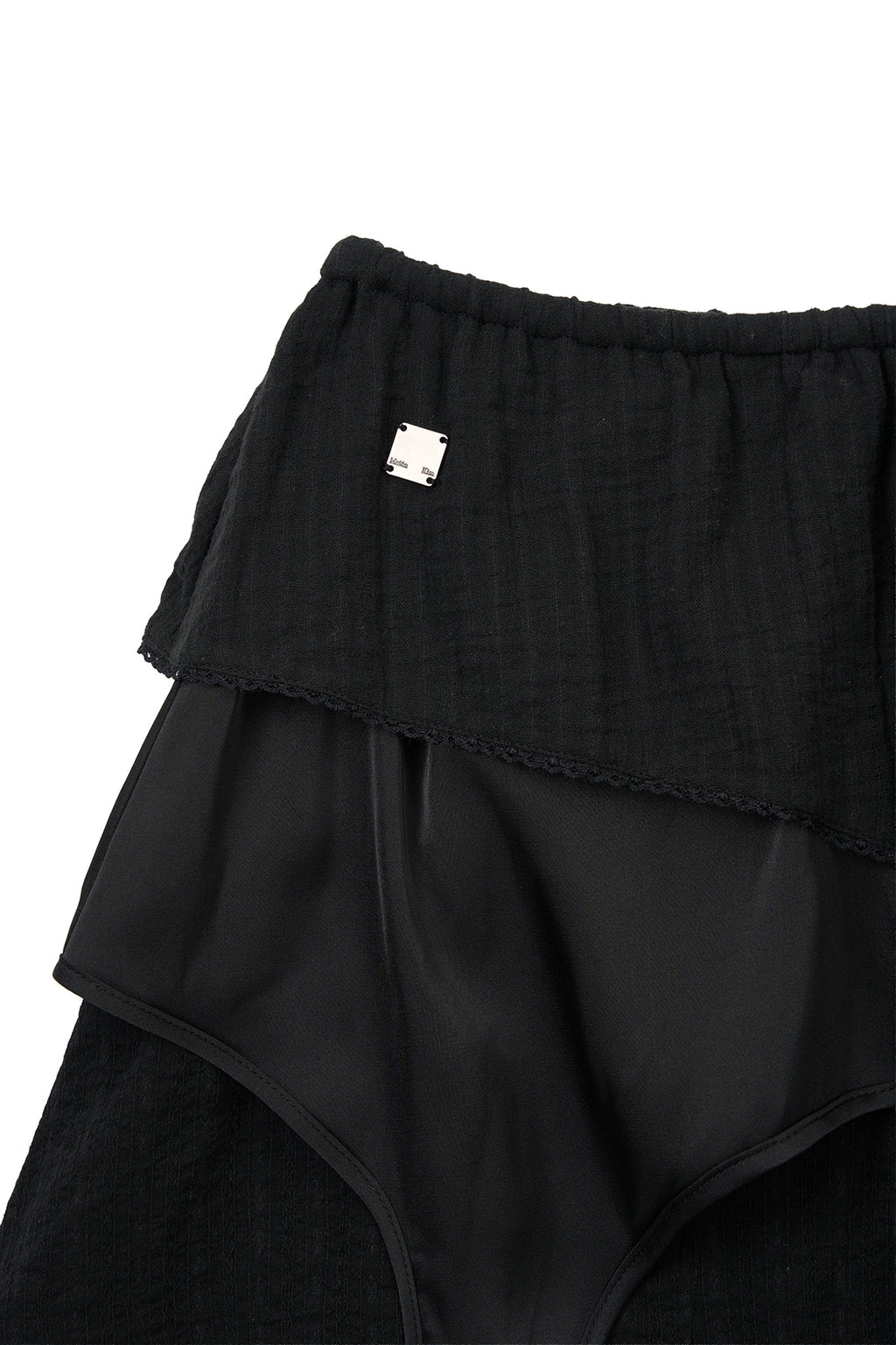 Matin Kim - Multi Panel Layered Skirt (Black) product image 3 | TRAB K-Fashion Australia