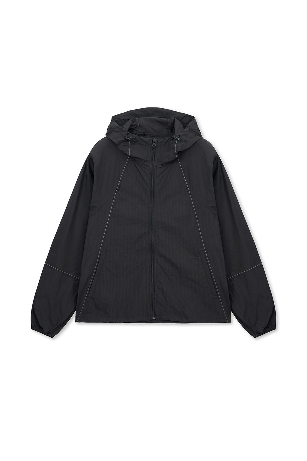 Matin Kim - Back Logo Hoody Wind Breaker (Black) product image 1 | TRAB K-Fashion Australia