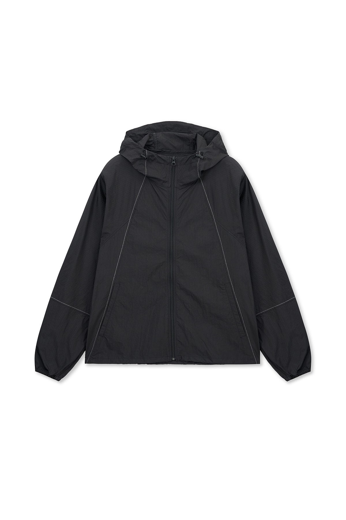 Matin Kim - Back Logo Hoody Wind Breaker (Black) product image 1 | TRAB K-Fashion Australia